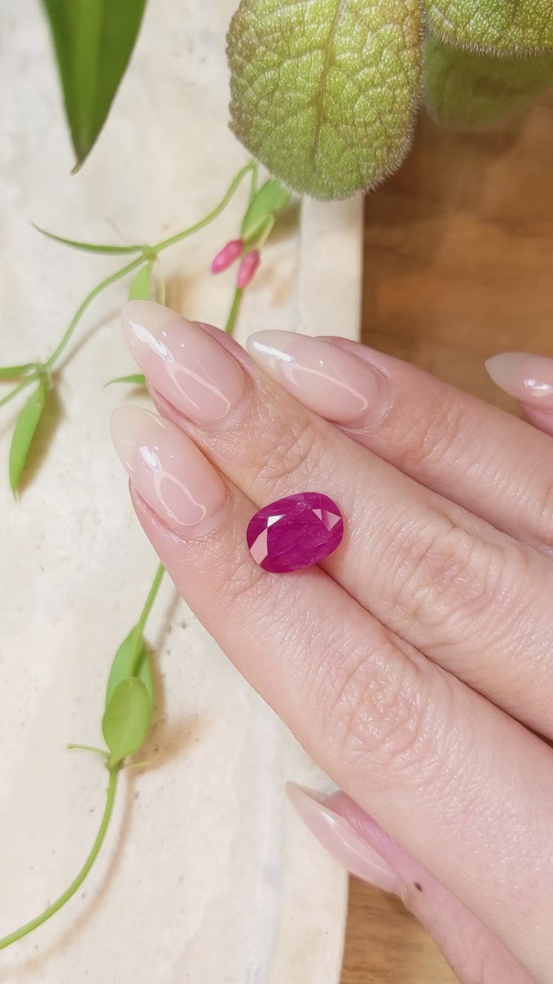3.47 Ct. Ruby from Mozambique Size Video