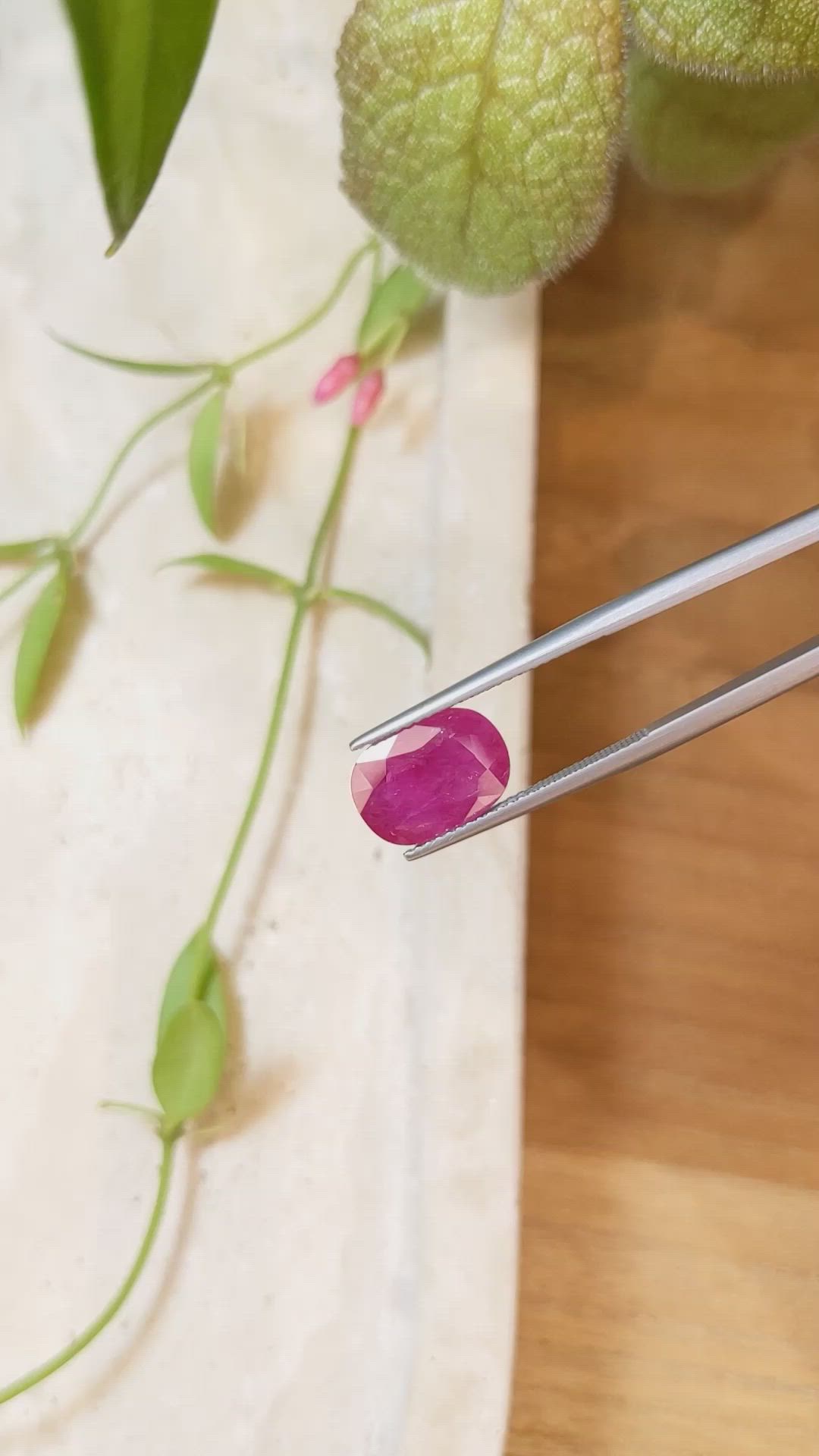 3.47 Ct. Ruby from Mozambique Size Video