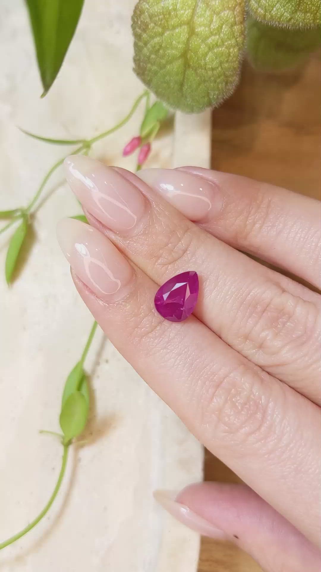3.57 Ct. Ruby from Mozambique Size Video