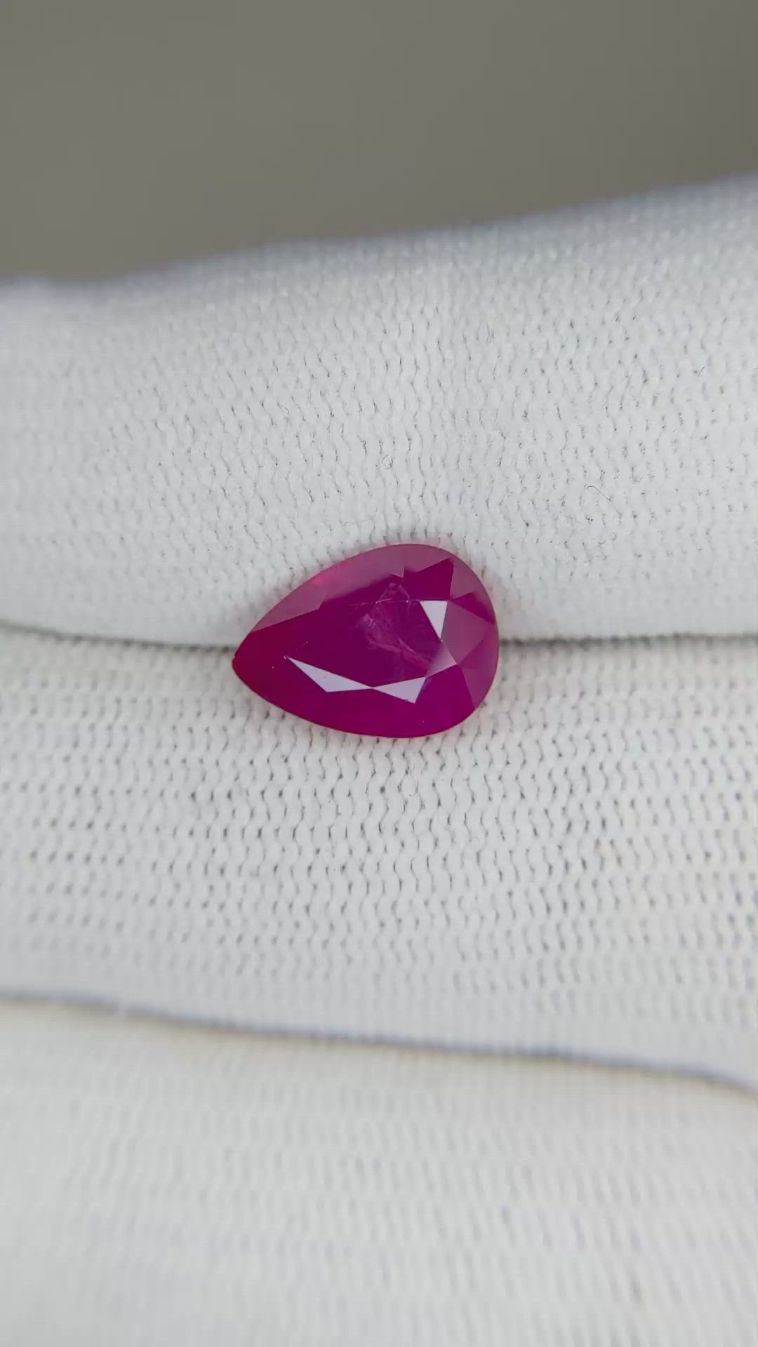3.57 Ct. Ruby from Mozambique Size Video