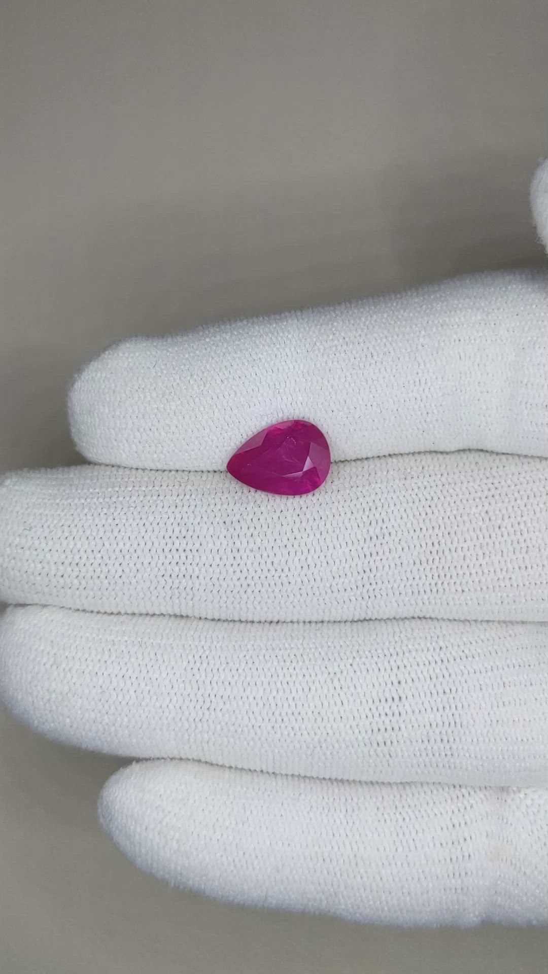 3.57 Ct. Ruby from Mozambique Size Video