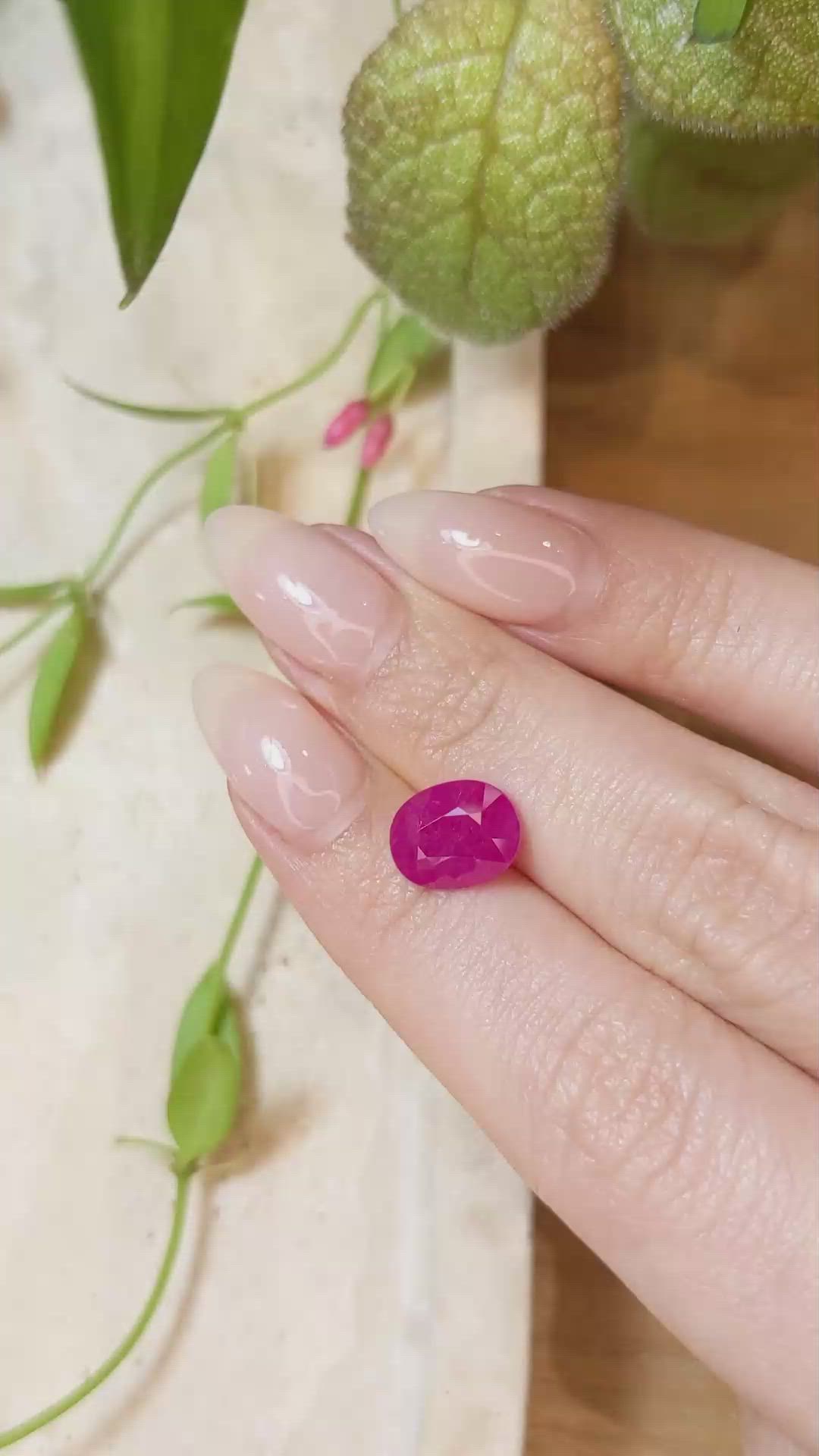 3.88 Ct. Ruby from Mozambique Size Video