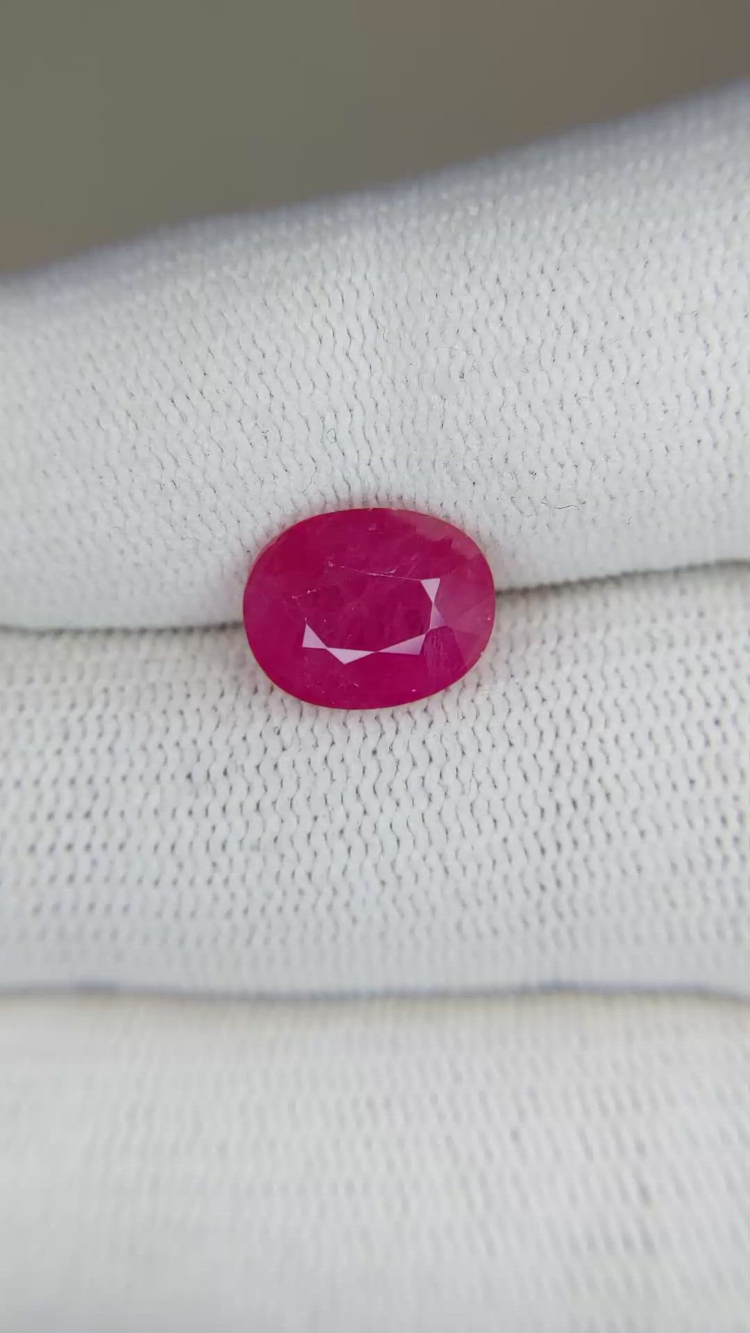 3.88 Ct. Ruby from Mozambique Size Video