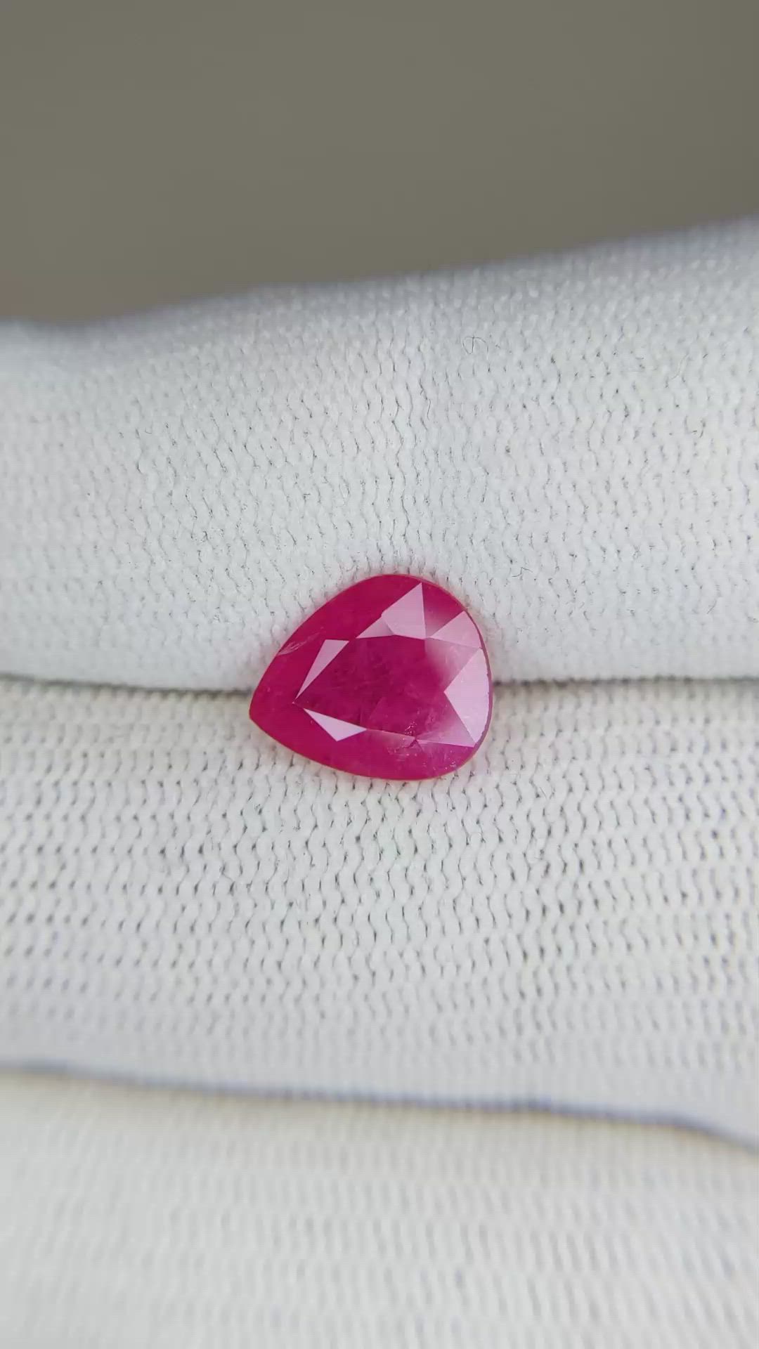 2.66 Ct. Ruby from Mozambique Size Video