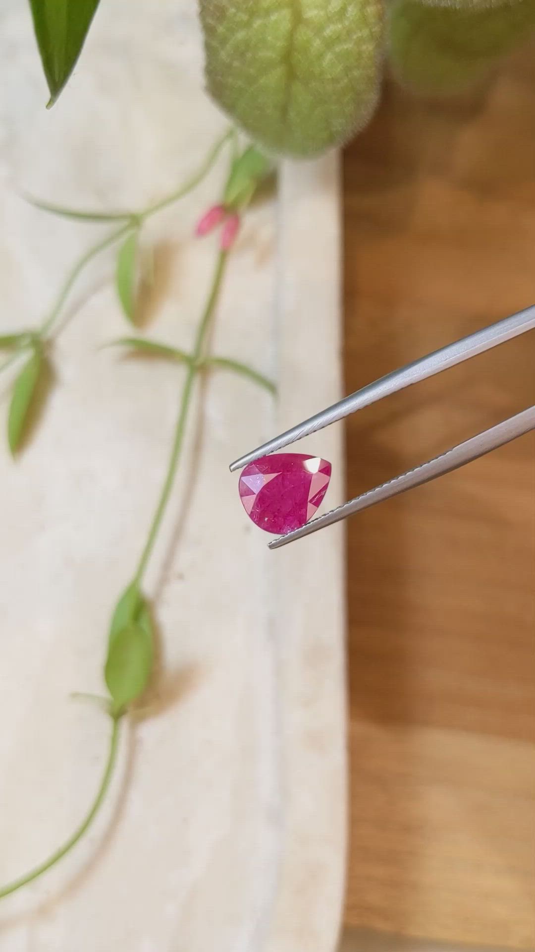 2.66 Ct. Ruby from Mozambique Size Video