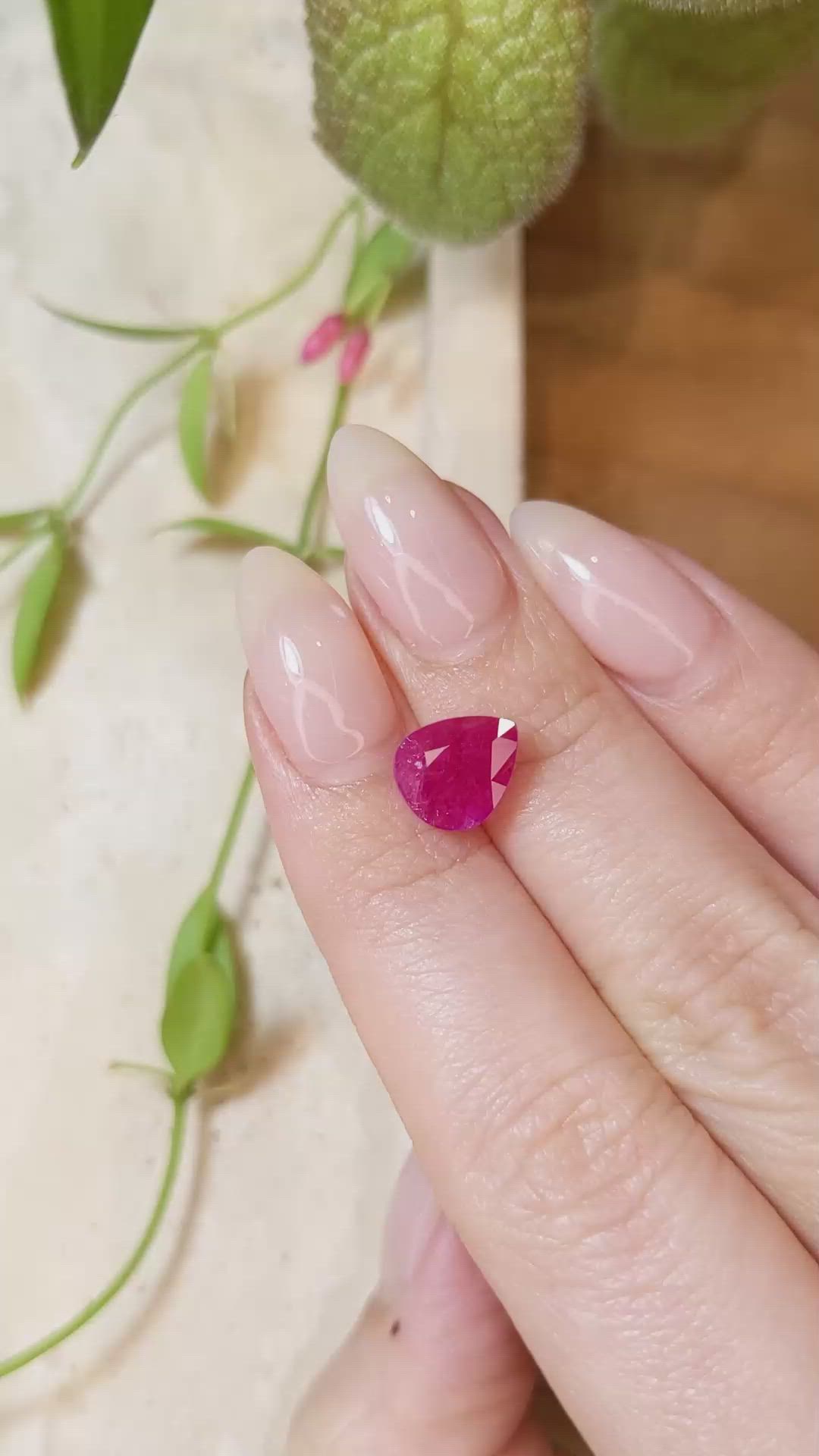 2.66 Ct. Ruby from Mozambique Size Video