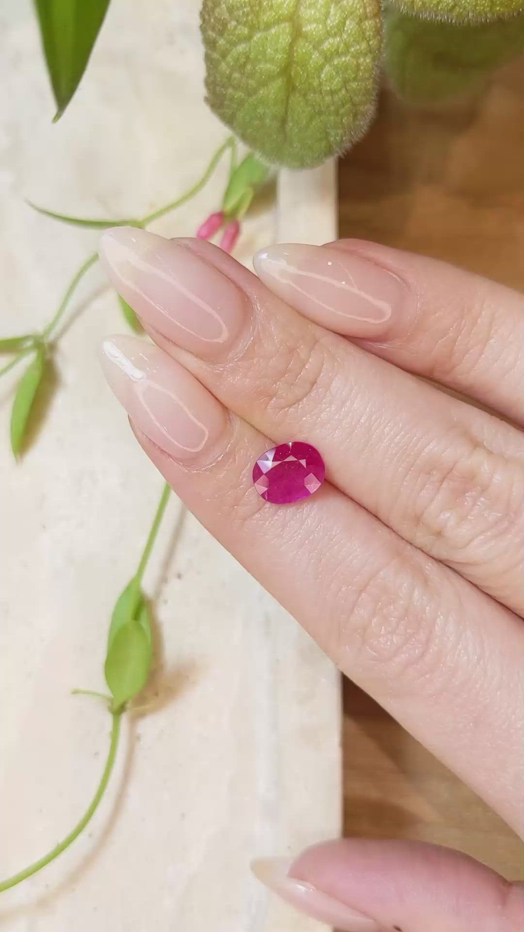 1.78 Ct. Ruby from Mozambique Size Video