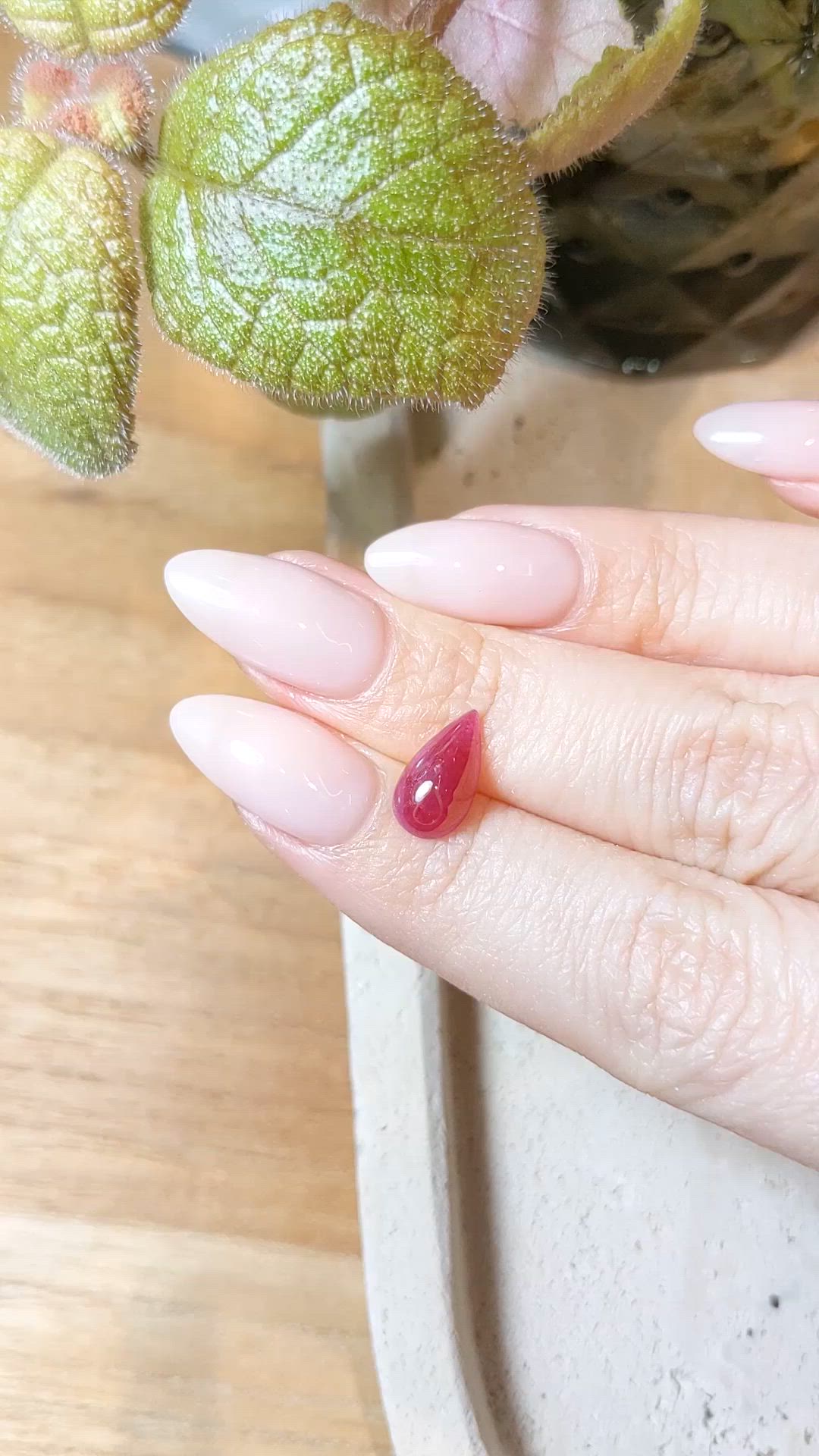 2.44 Ct. Cabochon Ruby from Mozambique Size Video