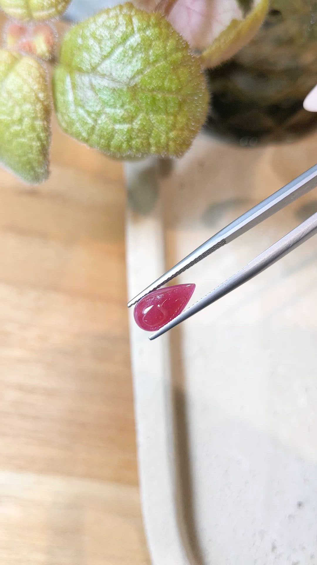 2.44 Ct. Cabochon Ruby from Mozambique Size Video