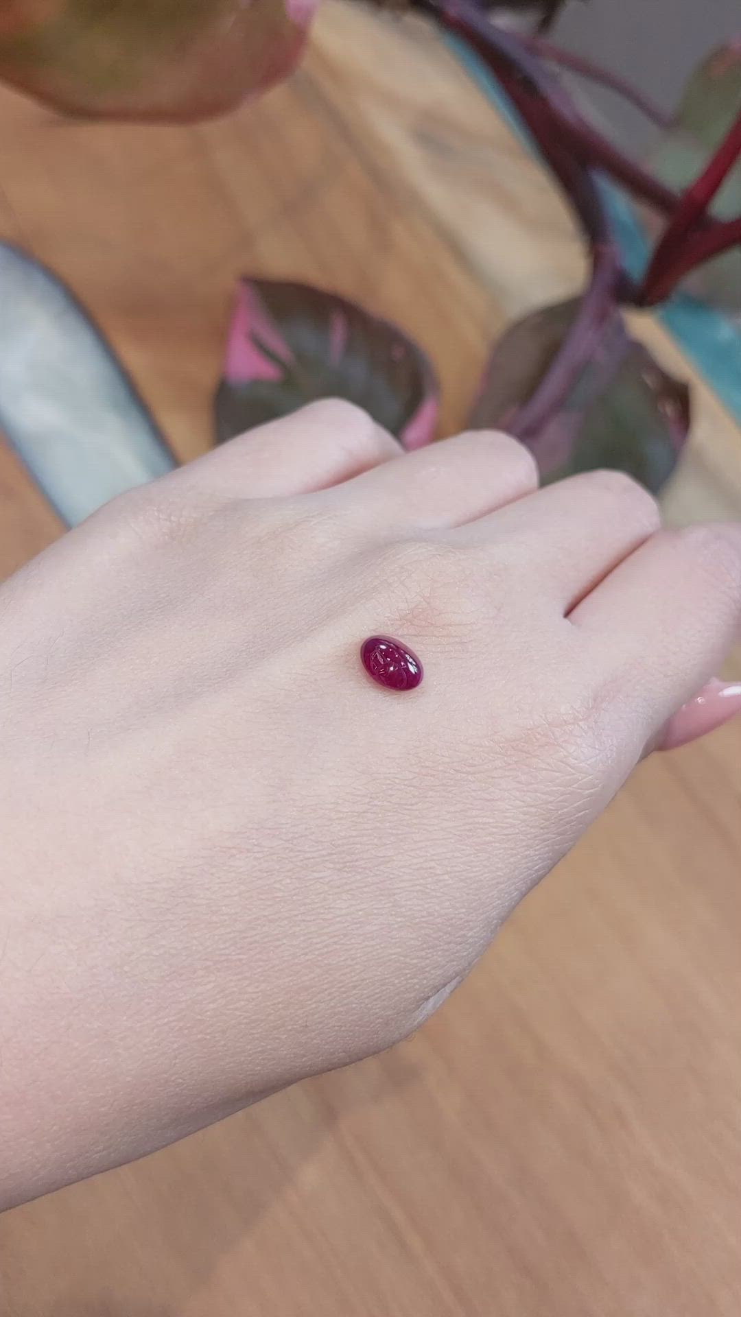 1.43 Ct. Cabochon Ruby from Mozambique Size Video