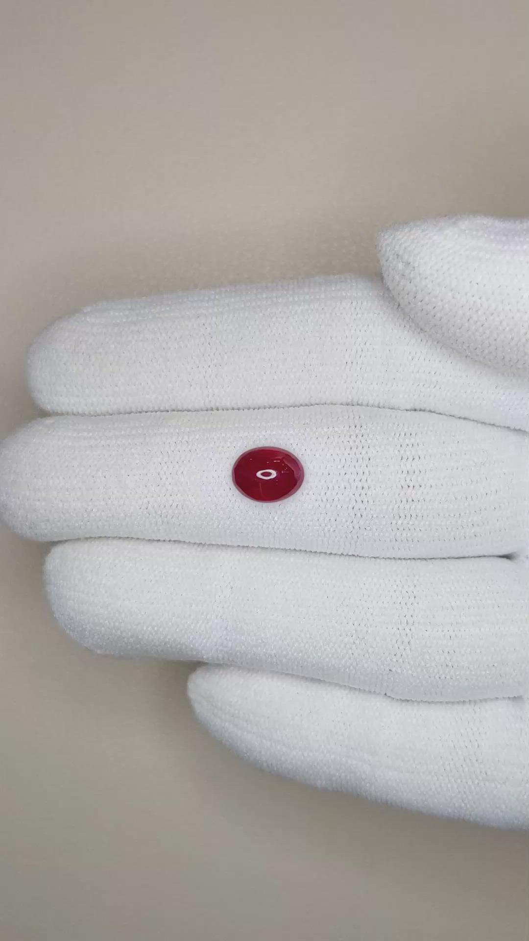 1.43 Ct. Cabochon Ruby from Mozambique Size Video