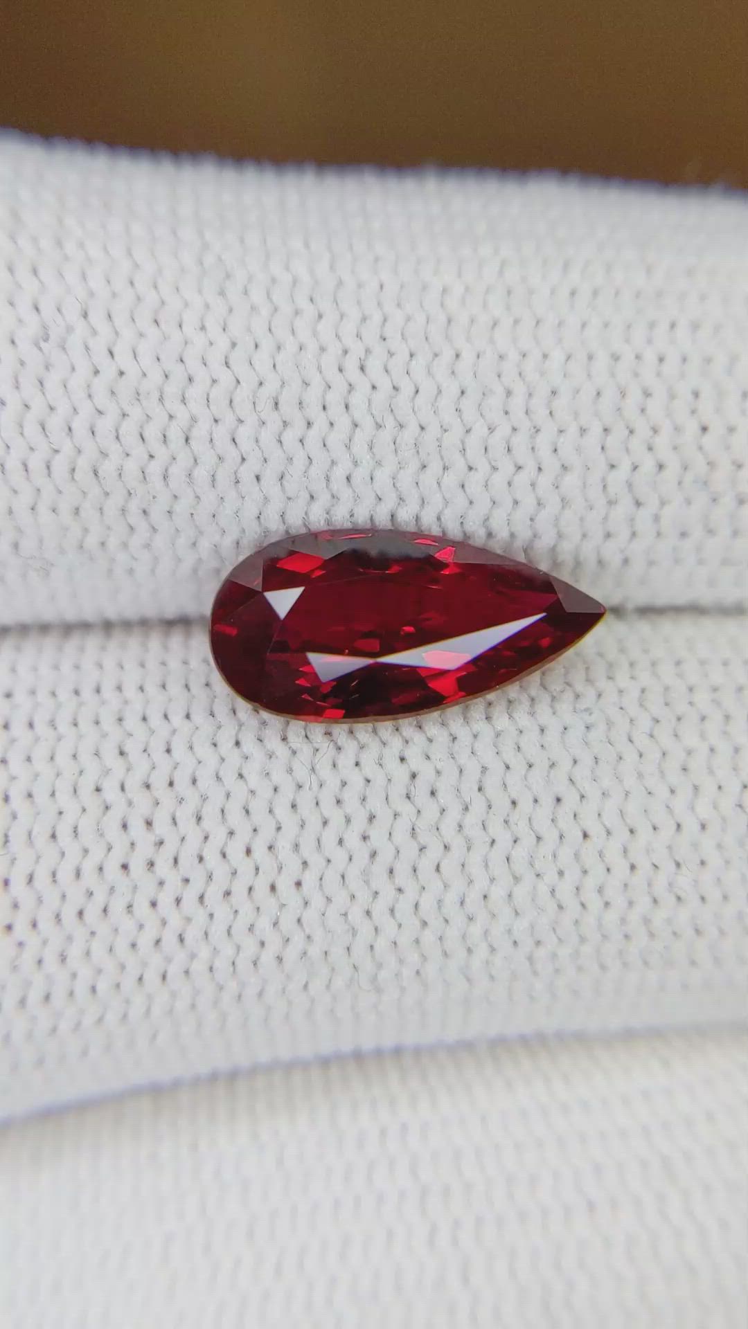 3.26 Ct. Ruby from Mozambique Size Video