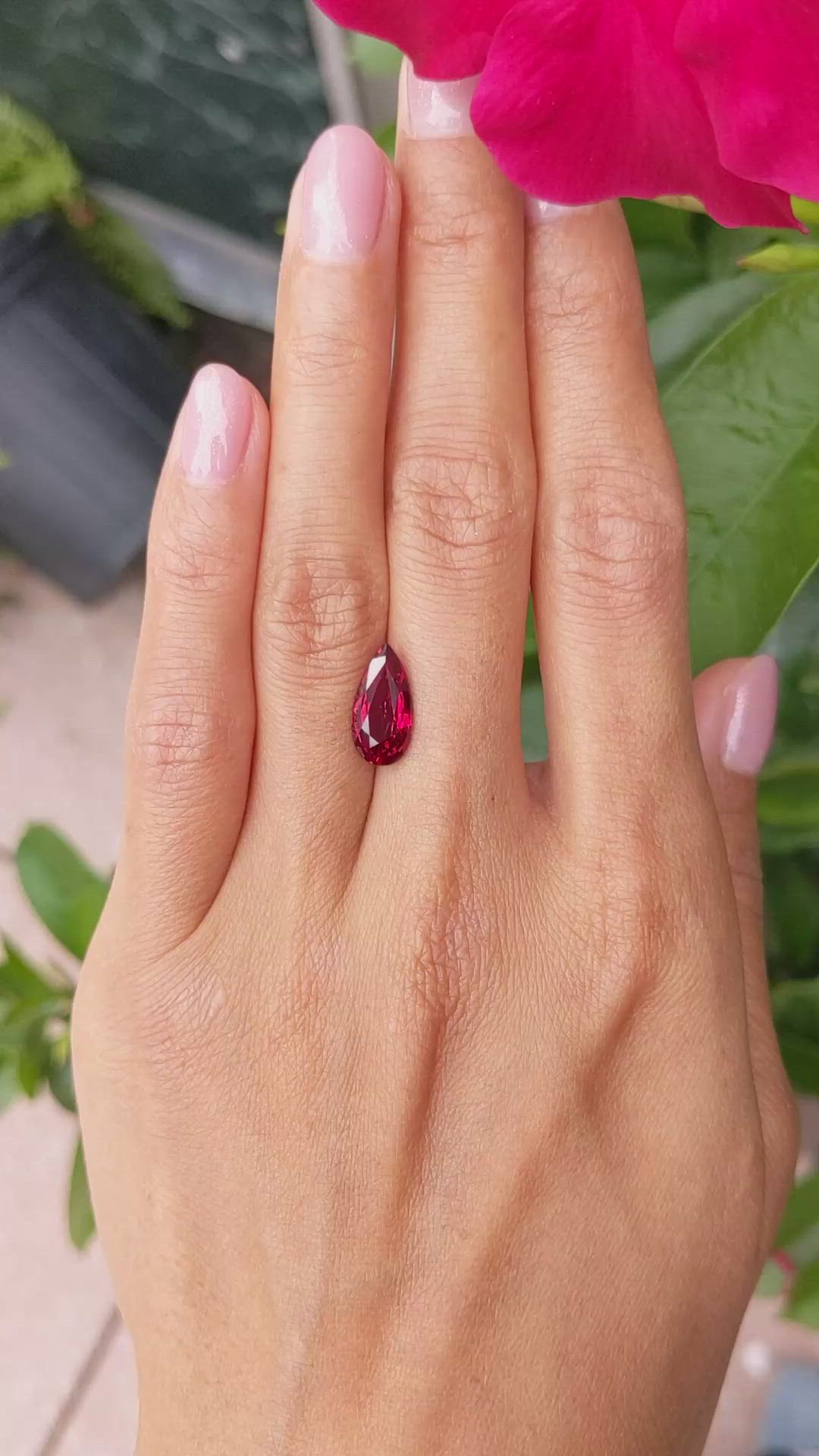 3.26 Ct. Ruby from Mozambique Size Video