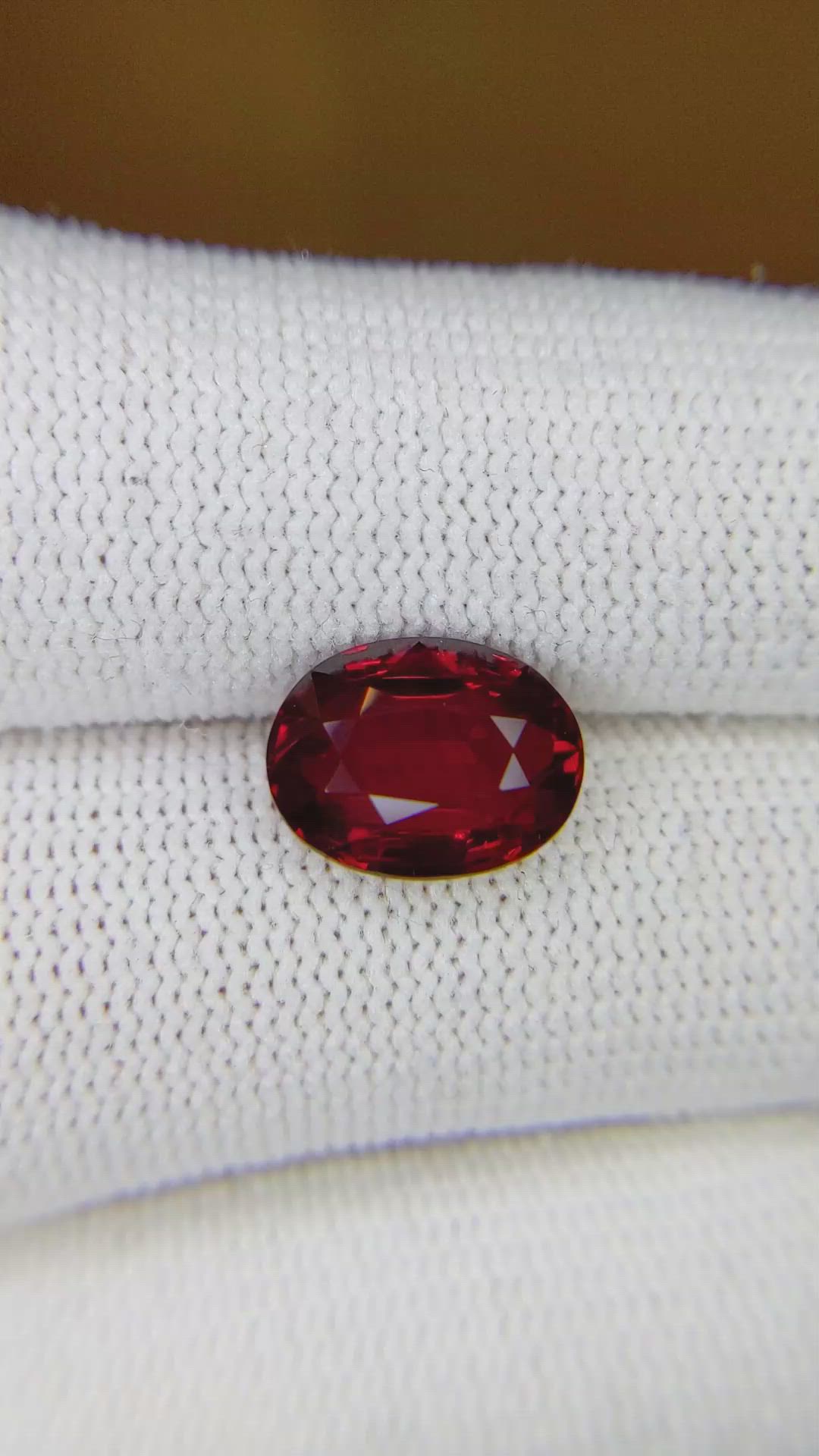 4.24 Ct. Ruby from Mozambique Size Video