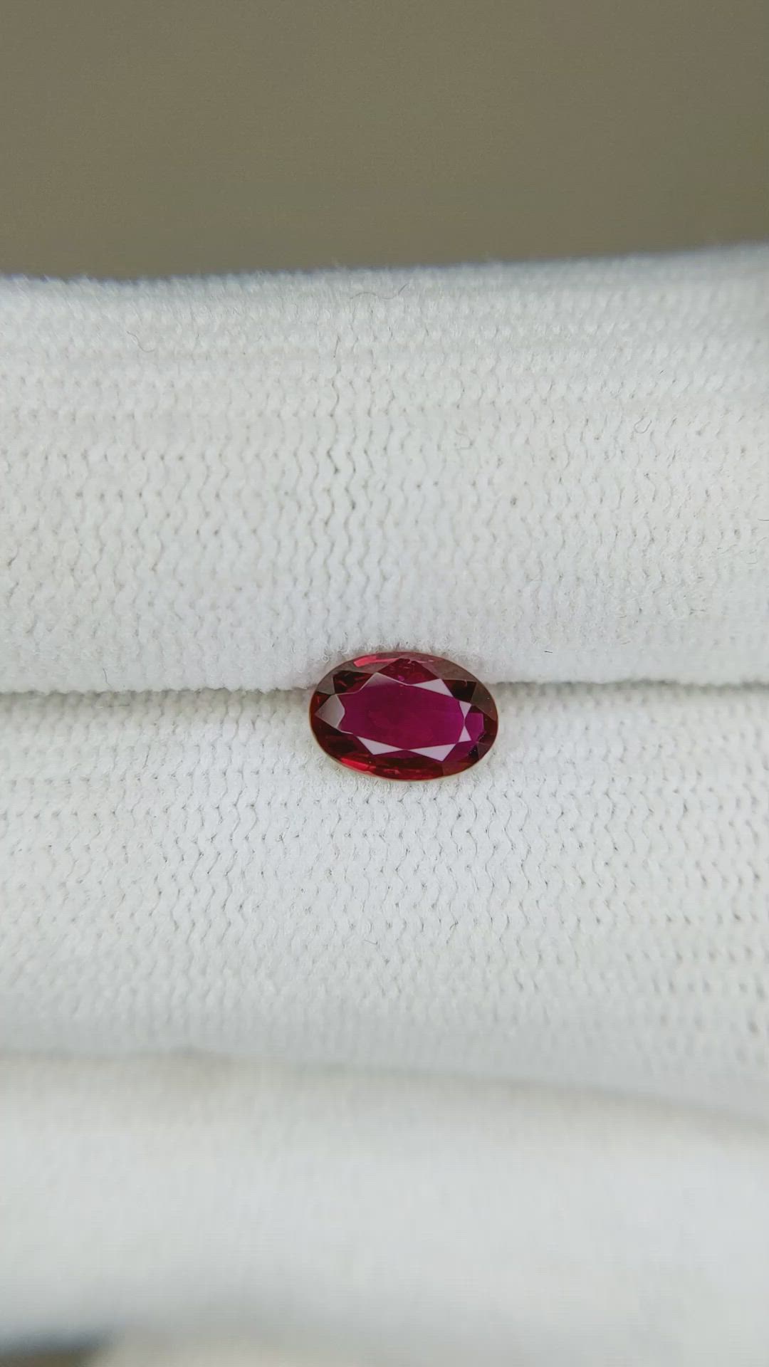 0.65 Ct. Ruby from Thailand Size Video