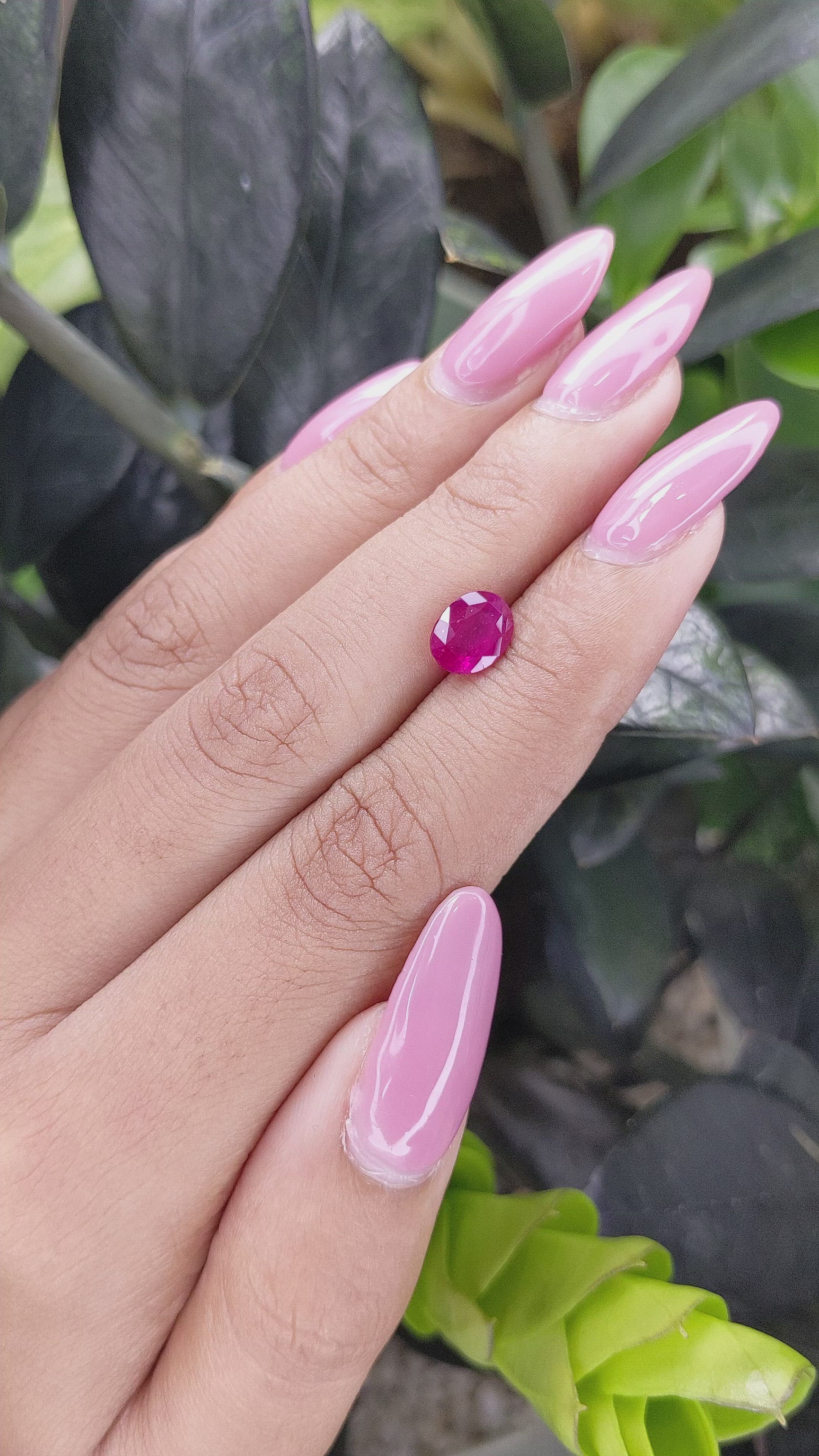 1.61 Ct. Ruby from Madagascar Size Video