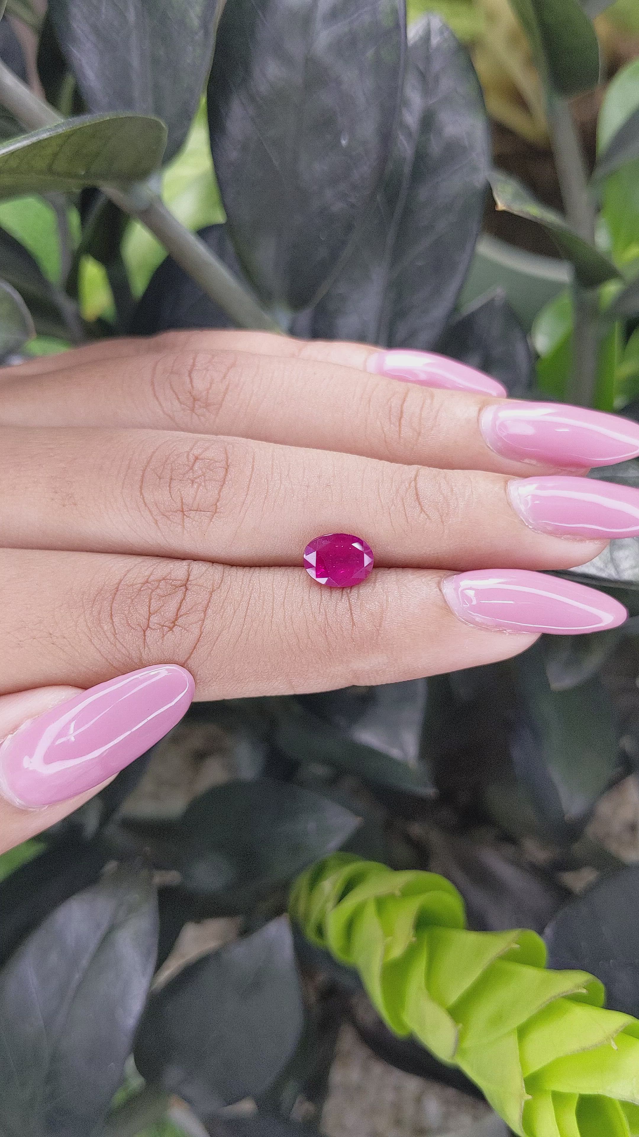 1.61 Ct. Ruby from Madagascar Size Video