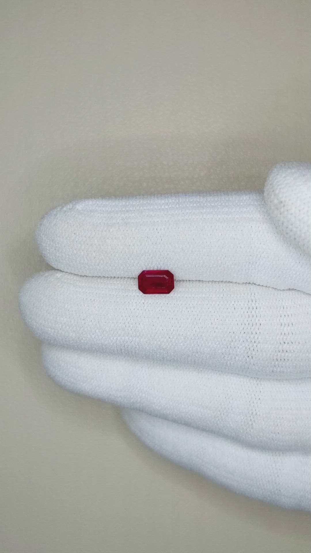 0.56 Ct. Ruby from Mozambique Size Video