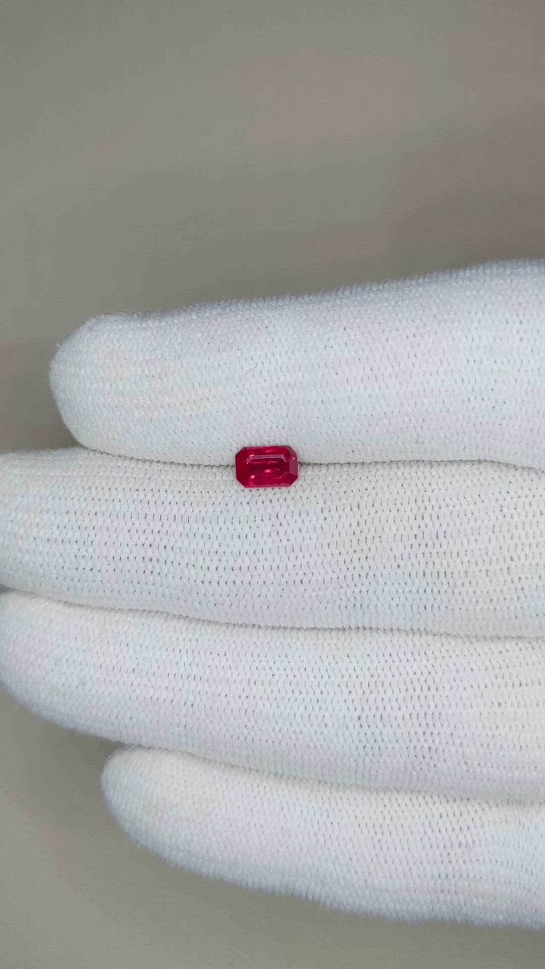 0.63 Ct. Ruby from Mozambique Size Video
