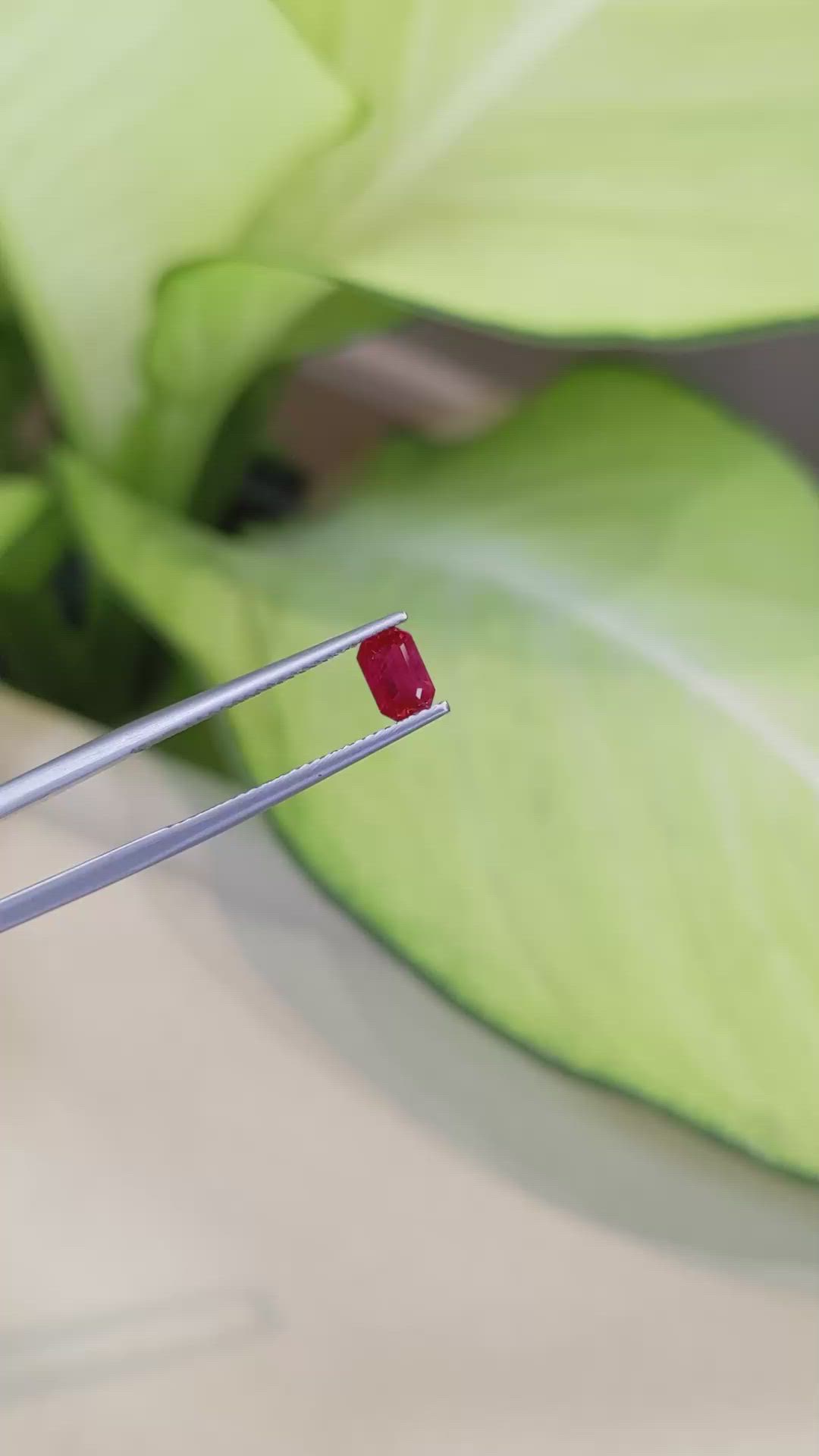 0.67 Ct. Ruby from Mozambique Size Video