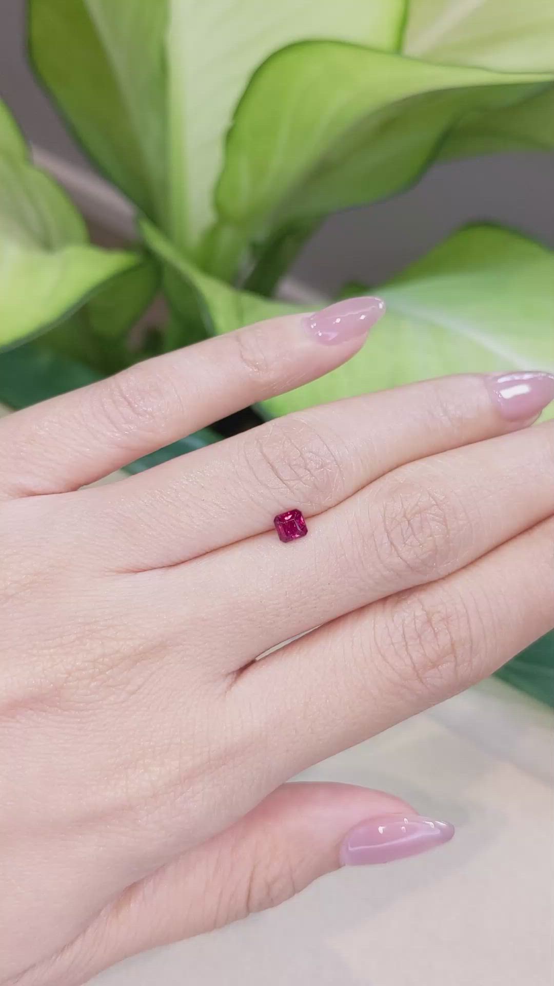 0.58 Ct. Ruby from Thailand Size Video
