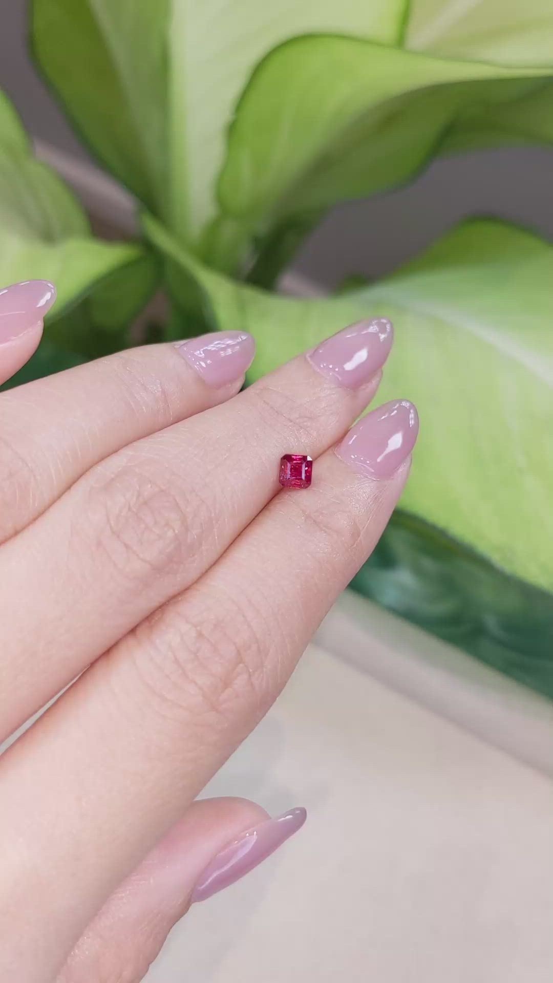 0.58 Ct. Ruby from Thailand Size Video