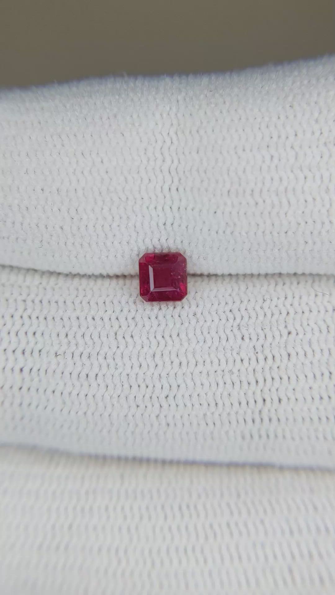 0.58 Ct. Ruby from Thailand Size Video