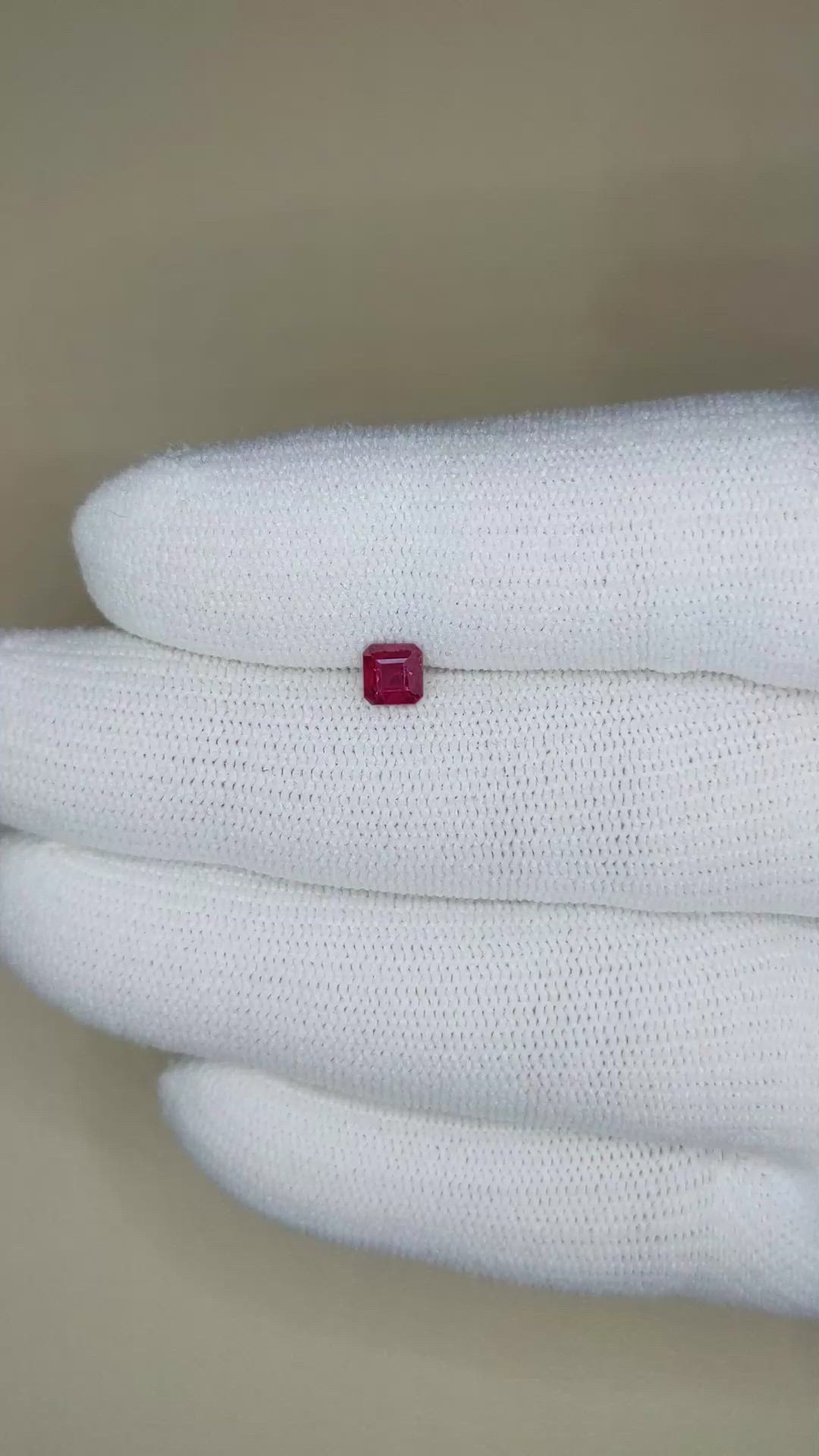 0.58 Ct. Ruby from Thailand Size Video