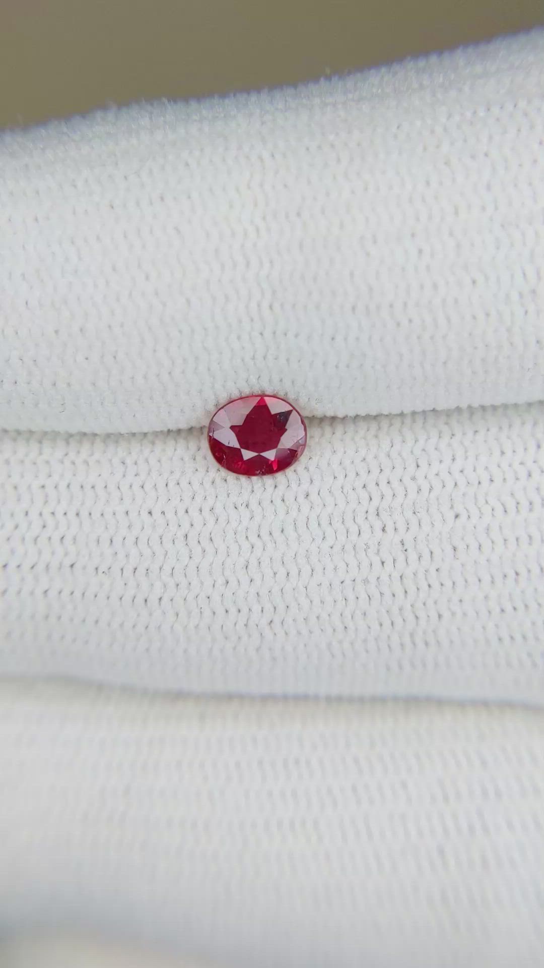 0.46 Ct. Ruby from Thailand Size Video