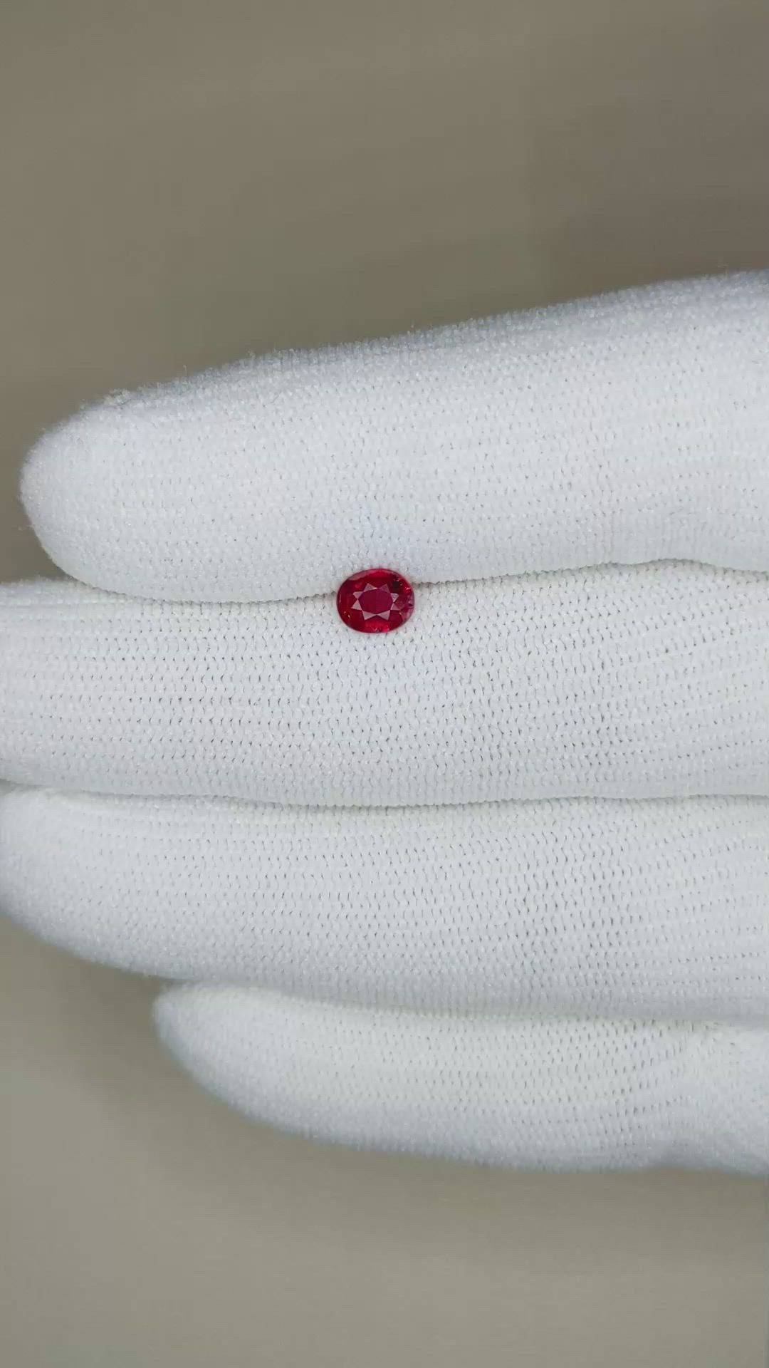 0.46 Ct. Ruby from Thailand Size Video