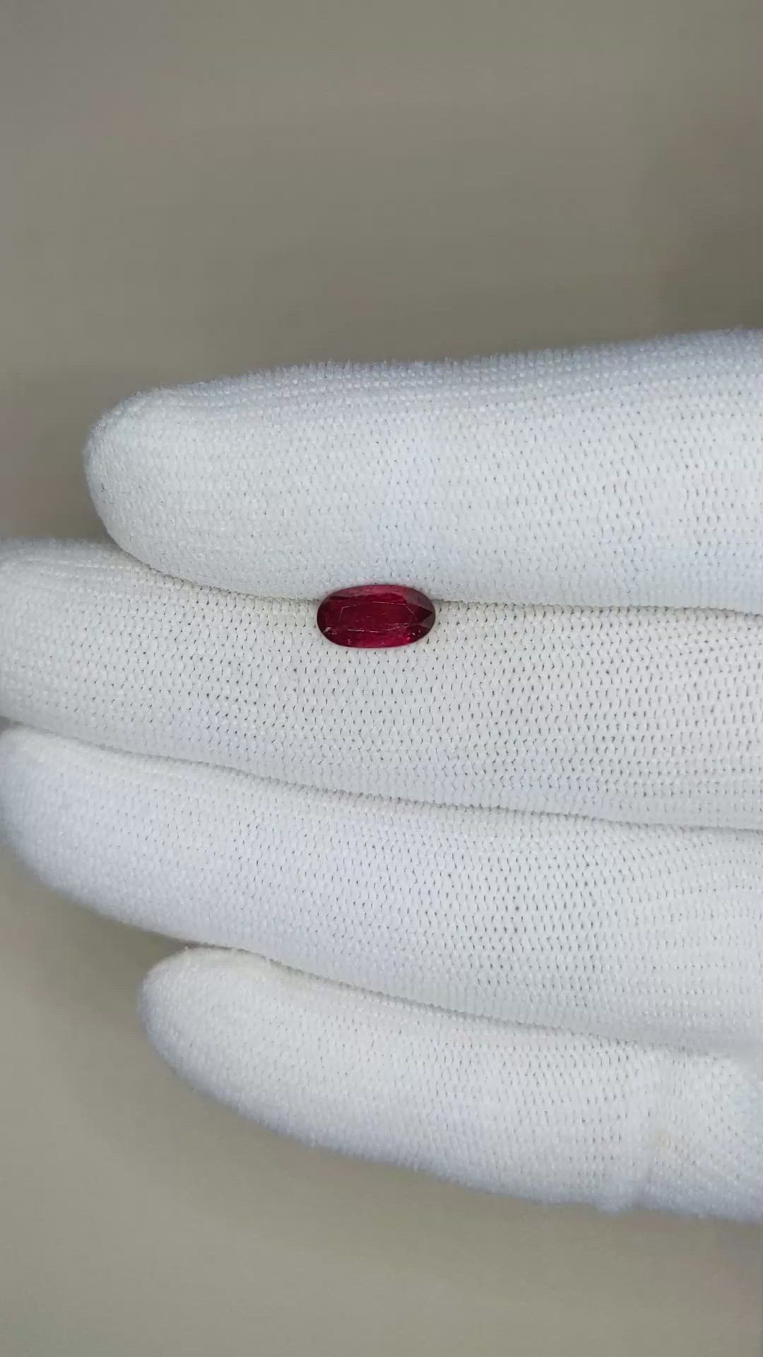 1.04 Ct. Ruby from Thailand Size Video