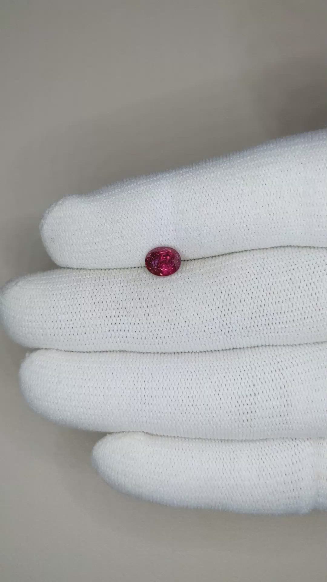 1.34 Ct. Ruby from Mozambique Size Video