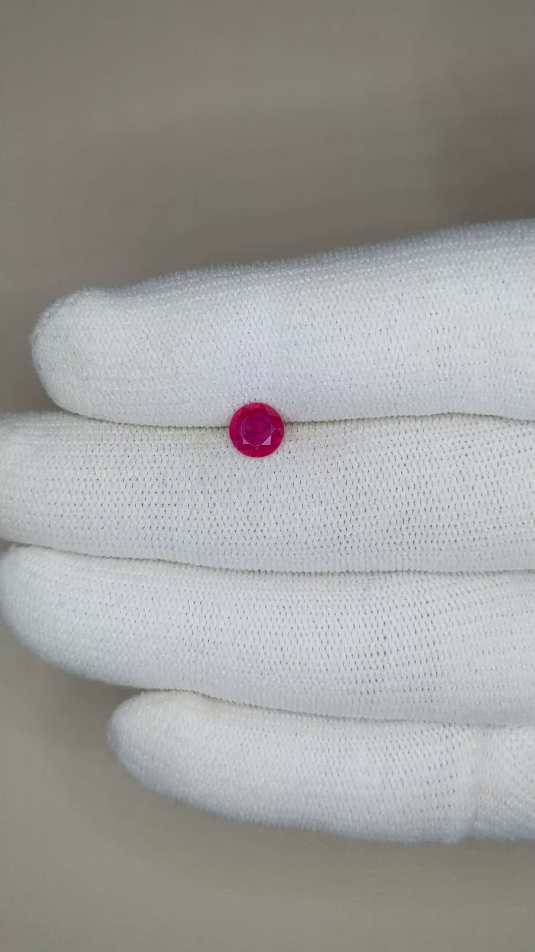 0.73 Ct. Ruby from Burma (Myanmar) Size Video
