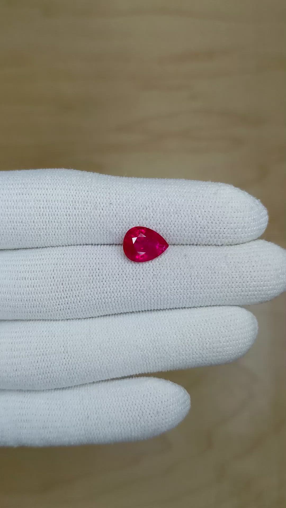 3.00 Ct. Ruby from Burma (Myanmar) Size Video
