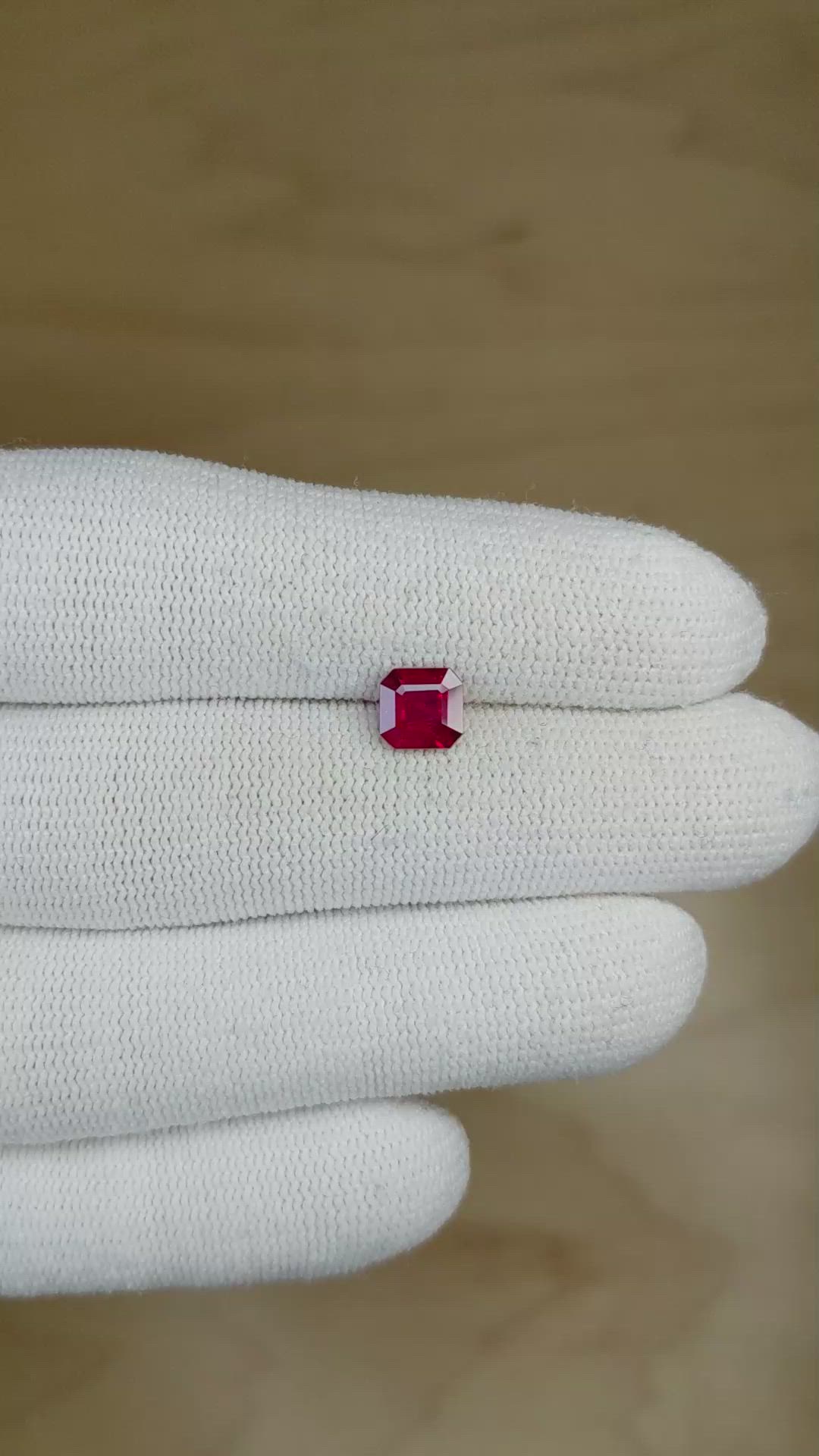 1.21 Ct. Ruby from Mozambique Size Video