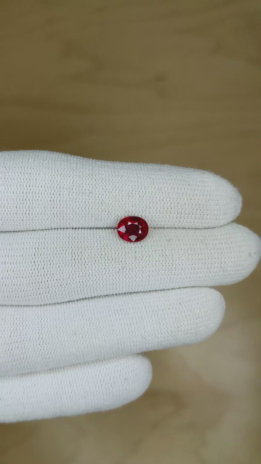1.47 Ct. Ruby from Mozambique Size Video
