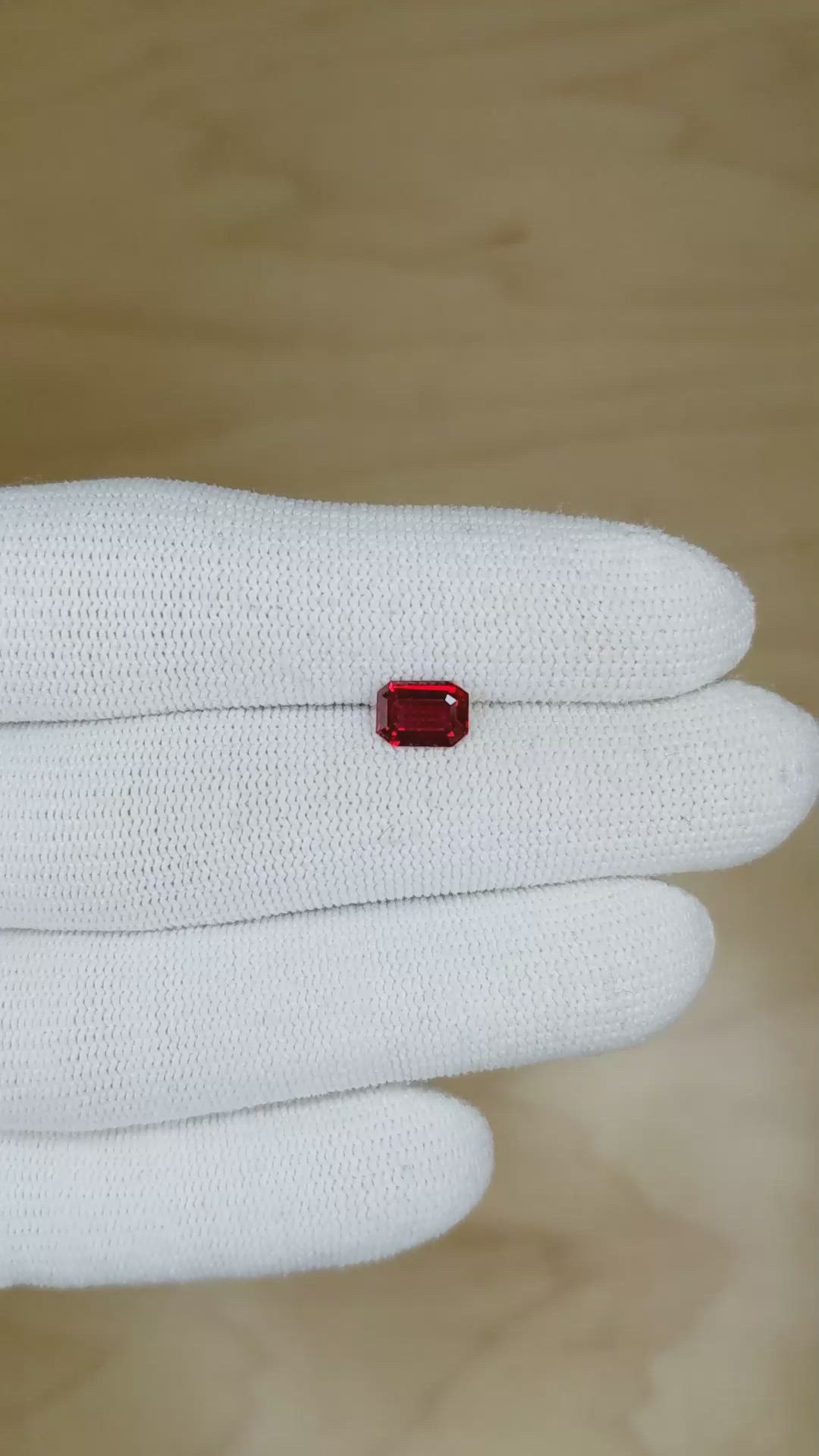 1.15 Ct. Ruby from Mozambique Size Video