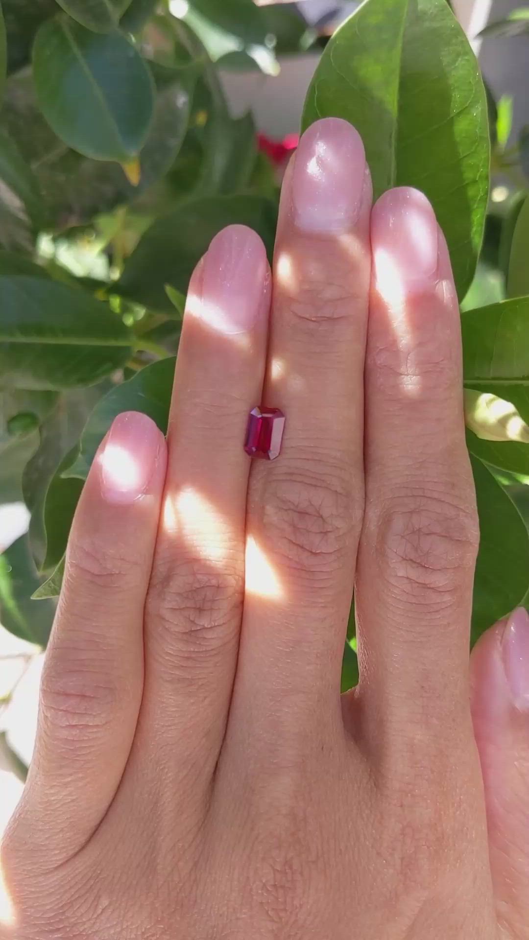 1.00 Ct. Ruby from Mozambique Size Video