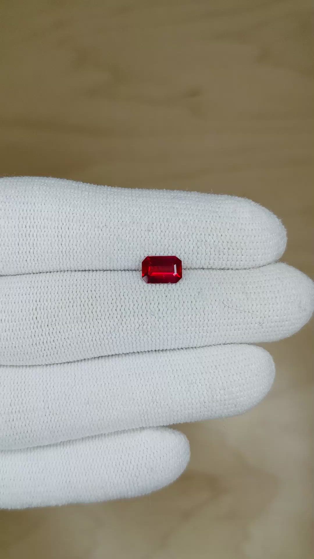 1.00 Ct. Ruby from Mozambique Size Video
