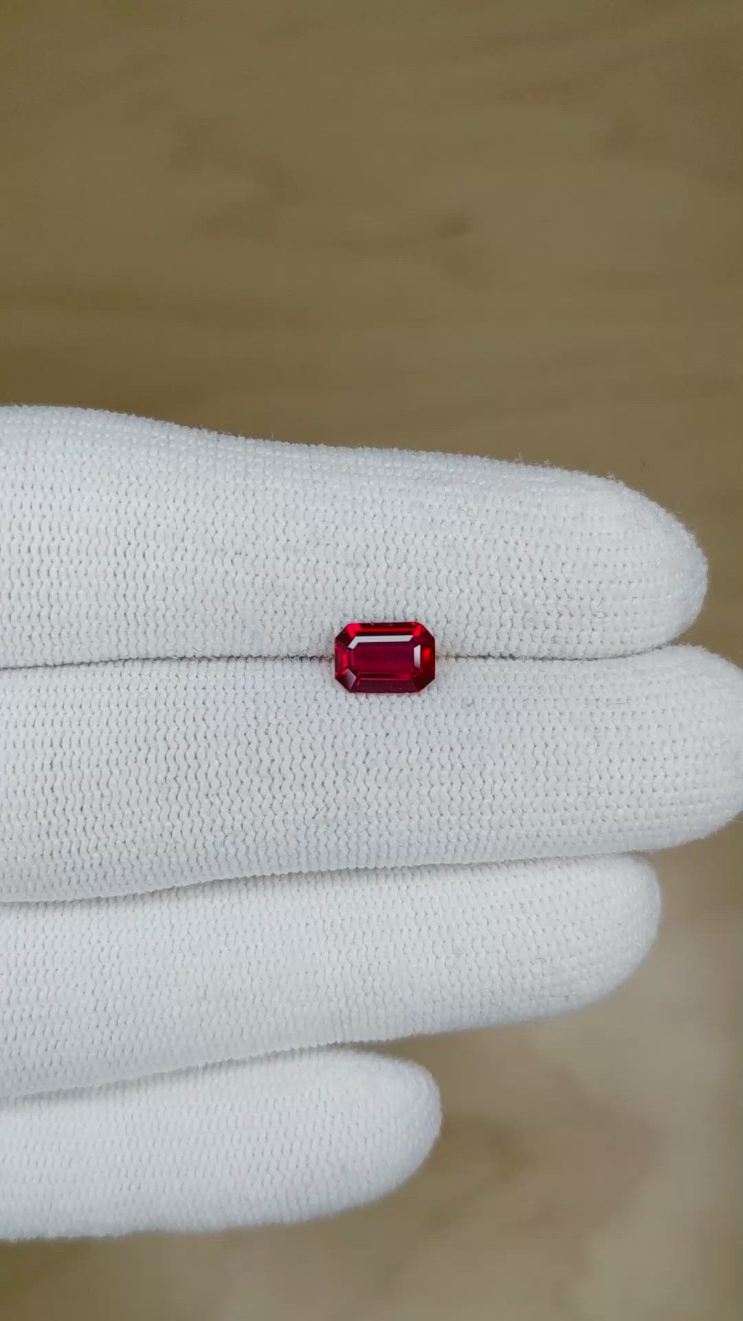 1.04 Ct. Ruby from Mozambique Size Video