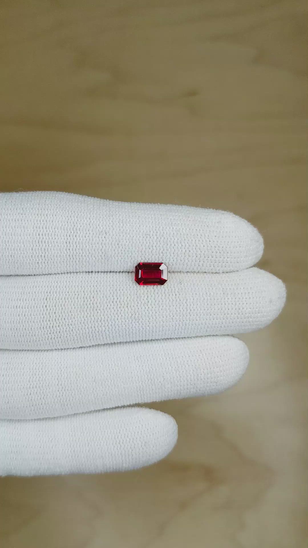 1.06 Ct. Ruby from Mozambique Size Video