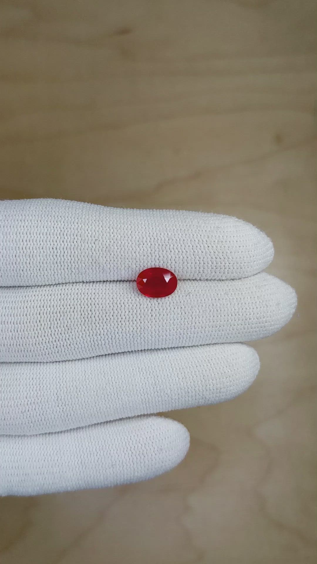 1.97 Ct. Ruby from Burma (Myanmar) Size Video