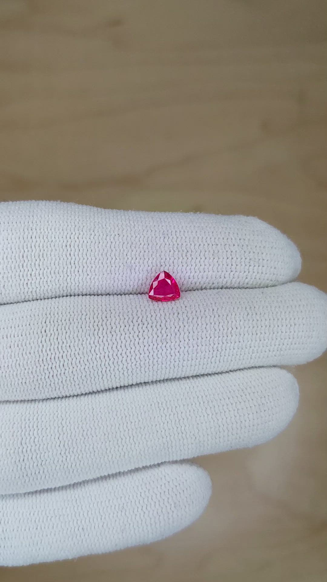 0.72 Ct. Ruby from Madagascar Size Video