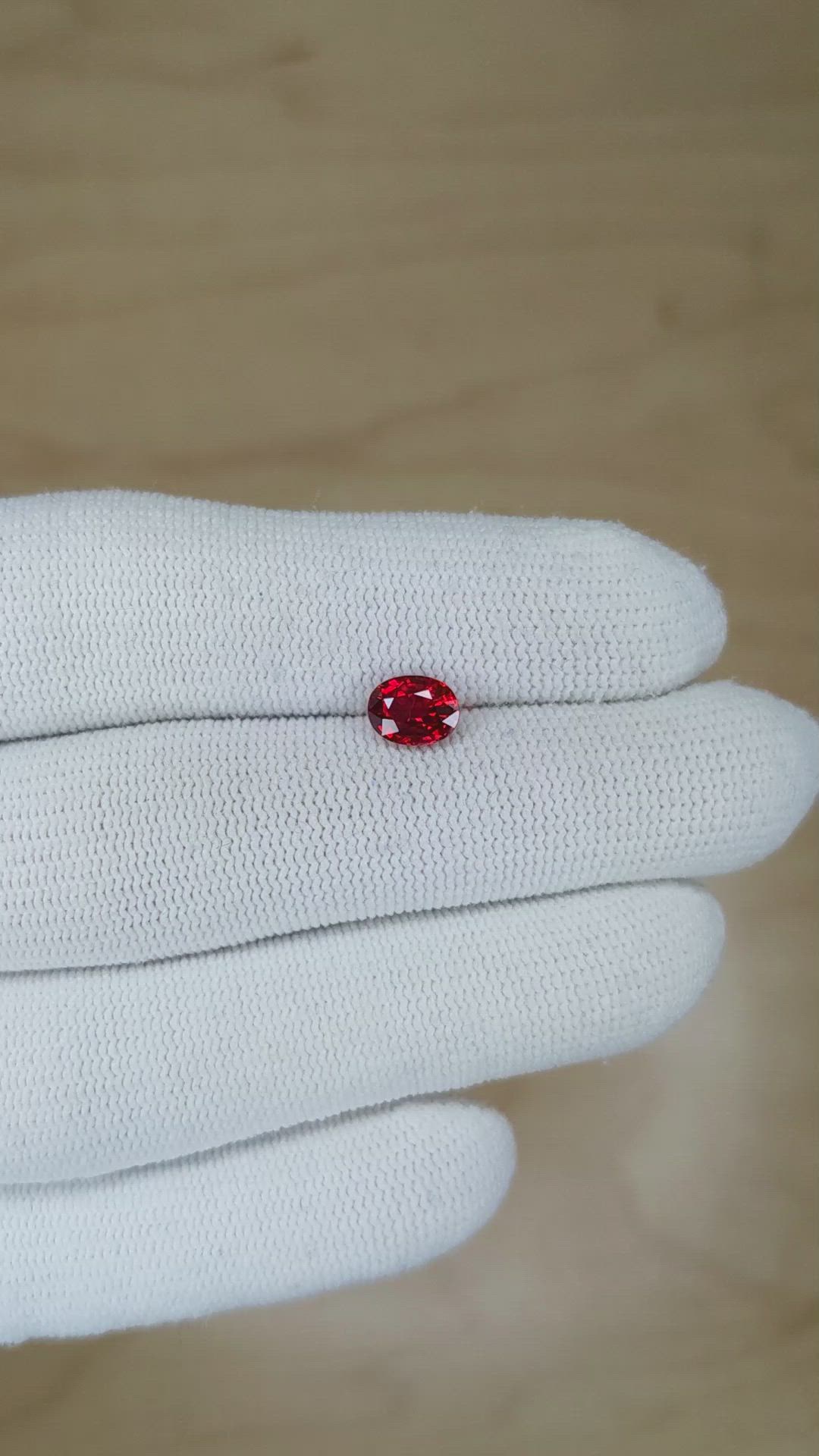 1.17 Ct. Ruby from Mozambique Size Video