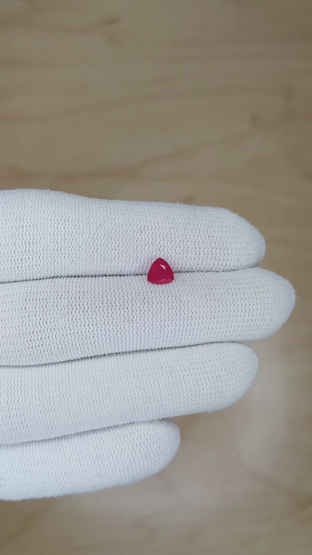 0.61 Ct. Ruby from Madagascar Size Video