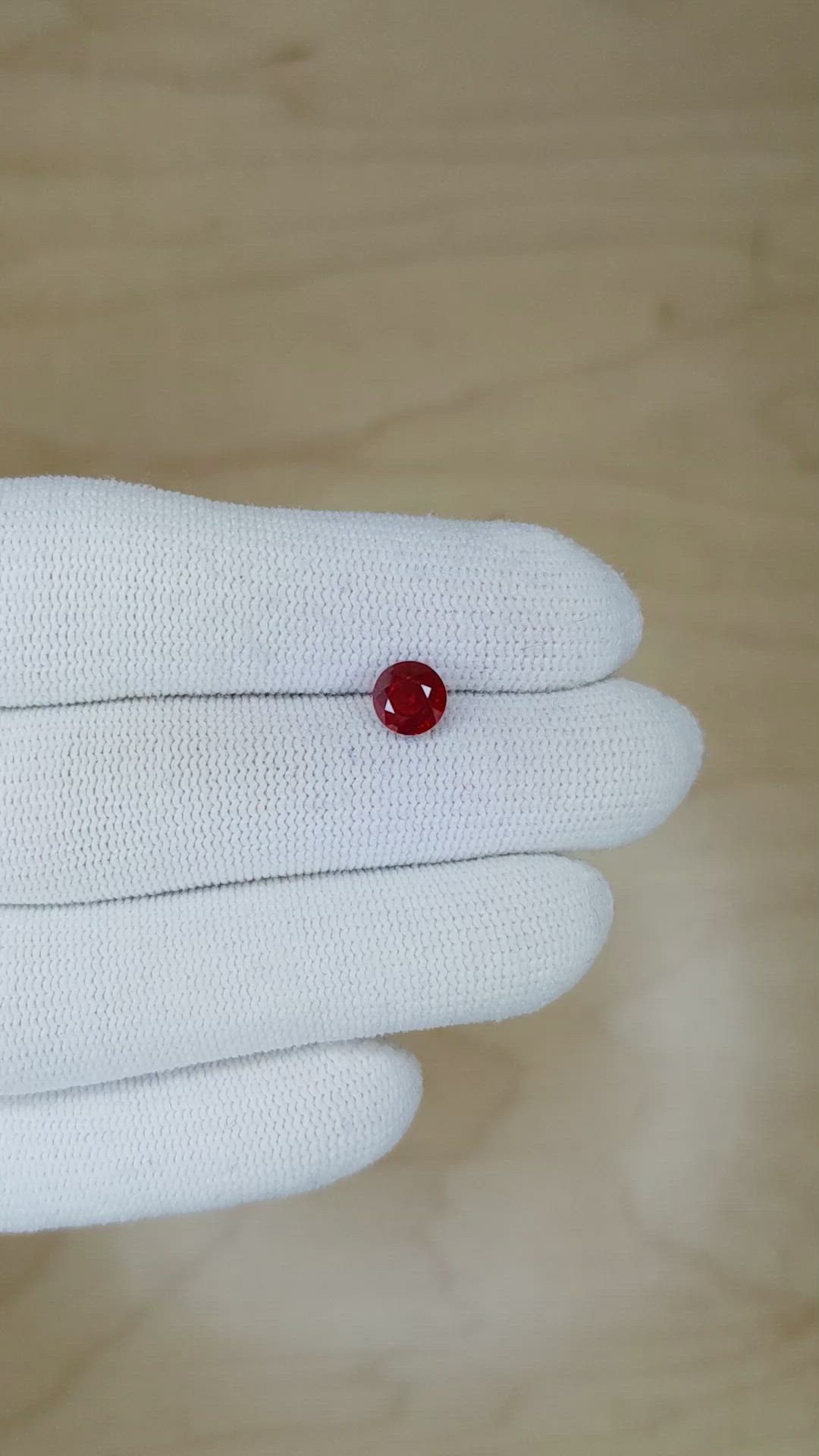 1.38 Ct. Ruby from Mozambique Size Video