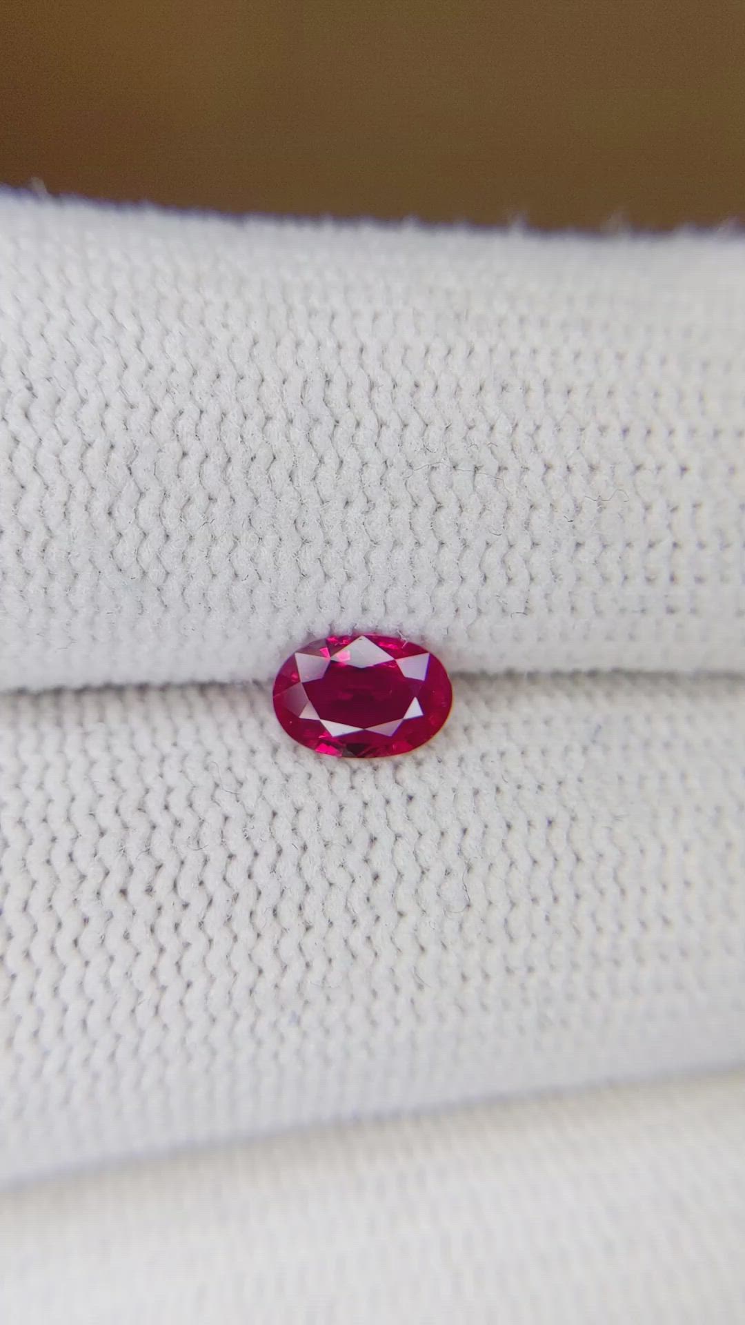0.54 Ct. Ruby from Mozambique Size Video