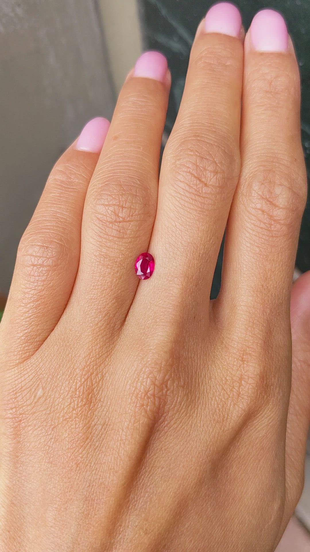 0.54 Ct. Ruby from Mozambique Size Video