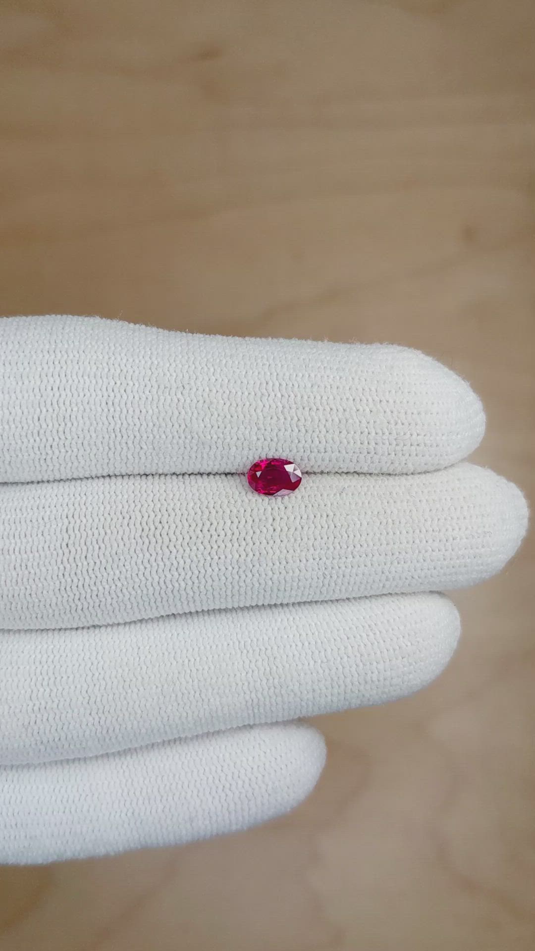 0.54 Ct. Ruby from Mozambique Size Video