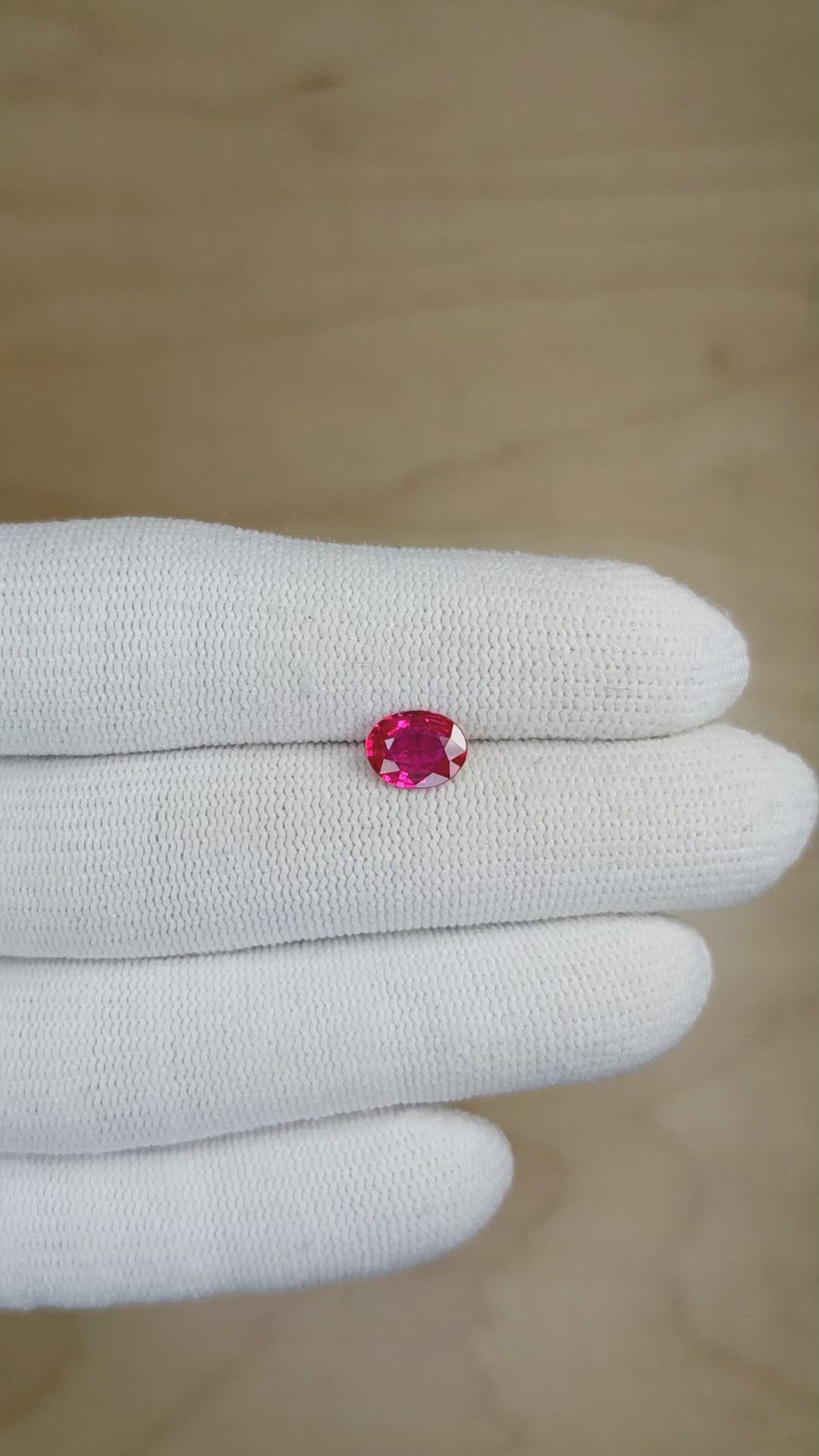 1.39 Ct. Ruby from Mozambique Size Video